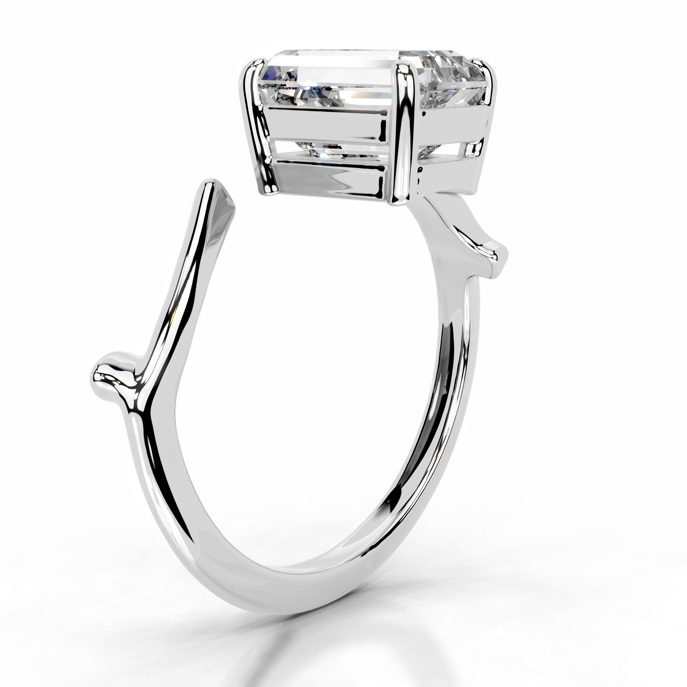 Branching Elegance Lab Grown Diamond Ring - 18K White Gold、mySite、hinf8tx79
