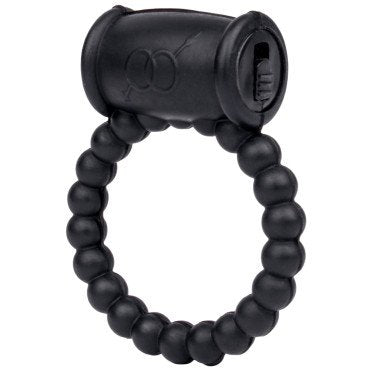 Come Closer Vibrating Beaded Stretchy Cock Ring | Black、mySite、bottomscart