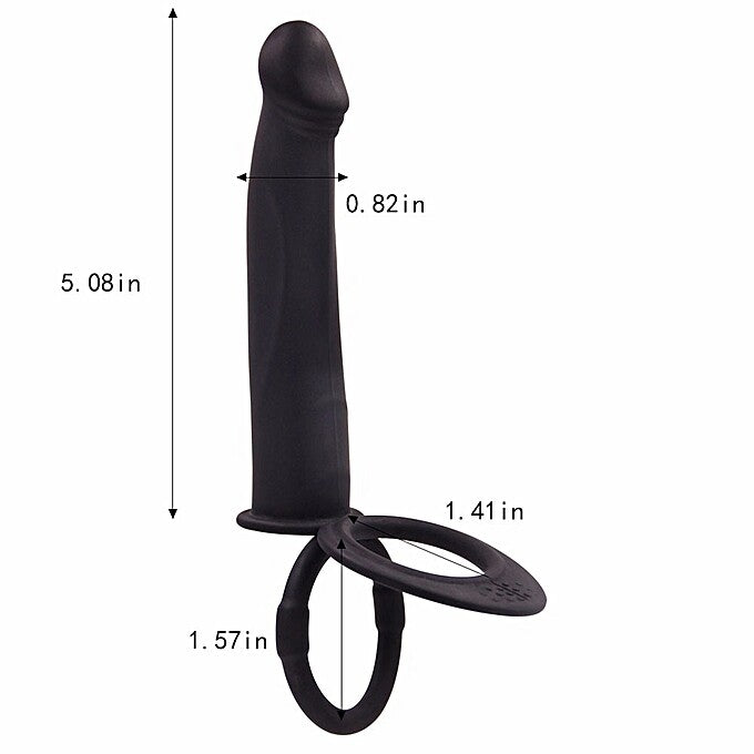 Double Up | Vibrating | Penetration Strap On Cock Ring | USB、mySite、bottomscart