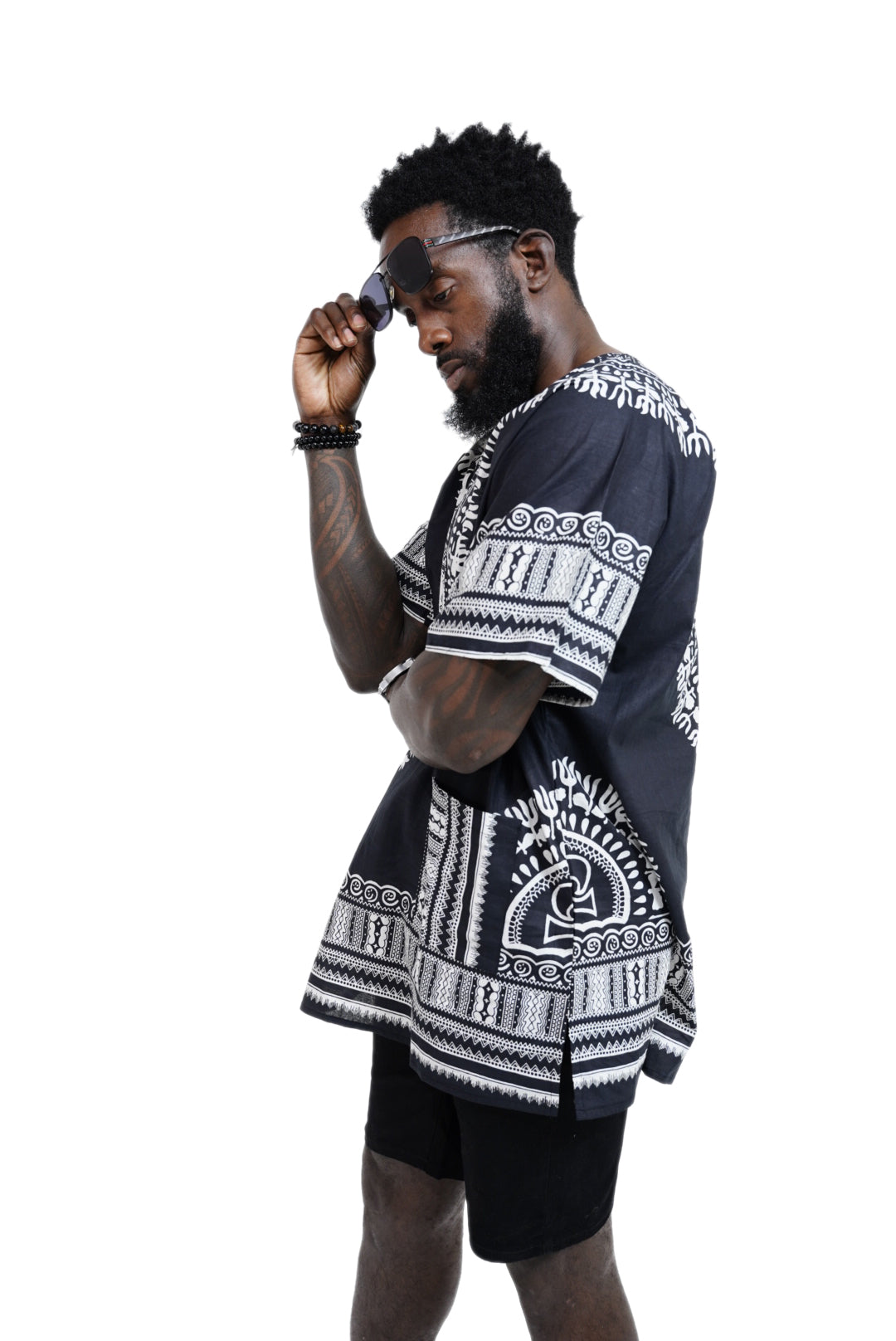 Dupsie's African Print Unisex Dashiki Shirt Suitable for Festivals, Concerts, Cruises, Outdoor Events DP3578、mySite、solidvoid