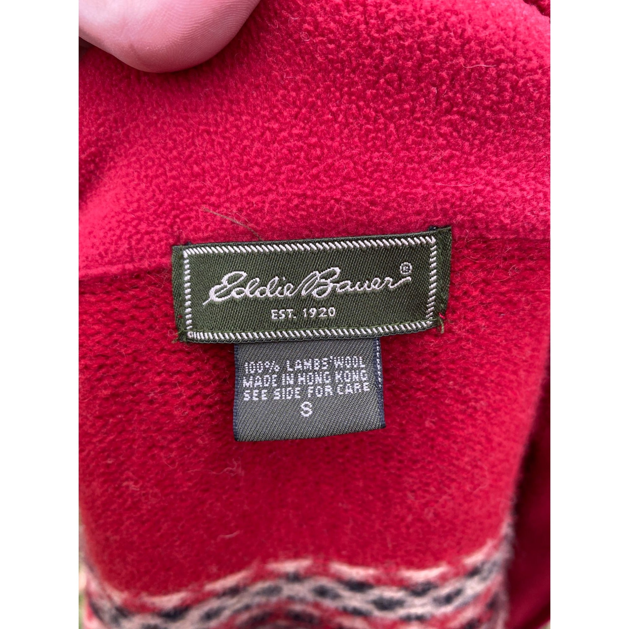 90s Eddie Bauer Lambs Wool Red Sweater Small、mySite、garagedoors4me