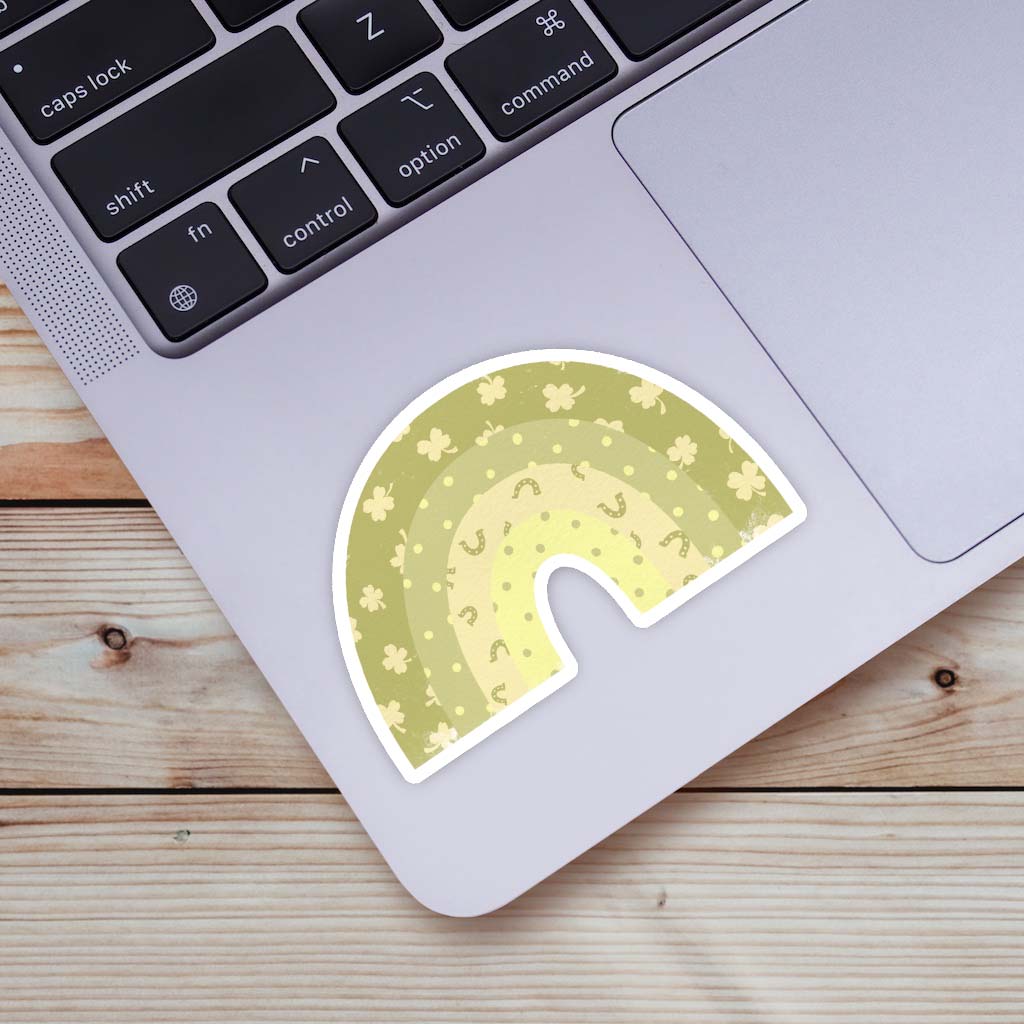  Lucky Rainbow Dark Green Sticker、mySite、elrpsem3k