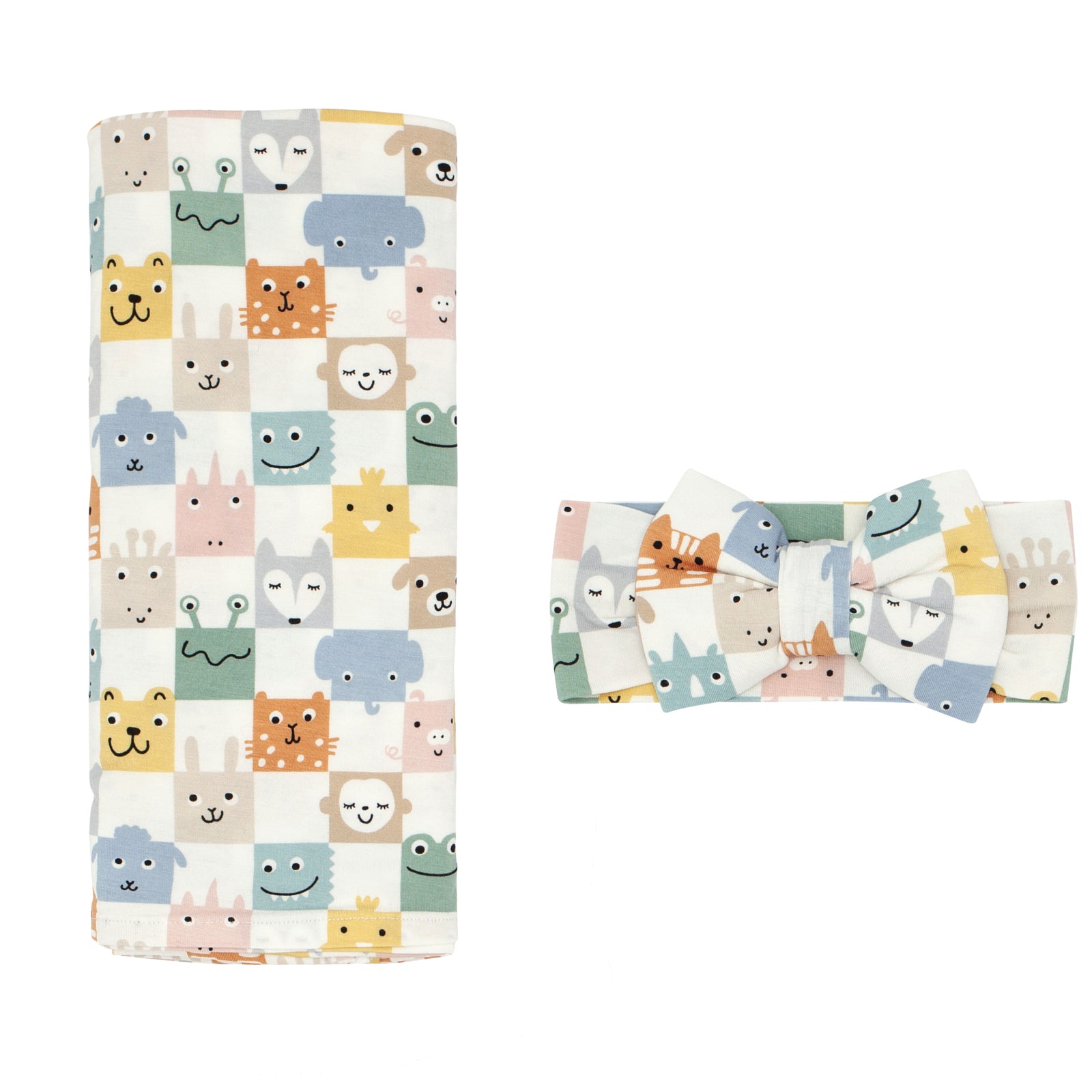  Check Mates Swaddle & Luxe Bow Headband Set、mySite、layawaytickets