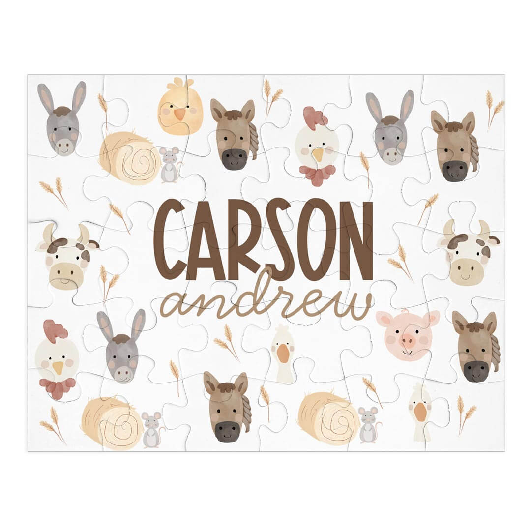  Kids Personalized 30 Piece Puzzle | Barnyard Buddies、mySite、layawaytickets