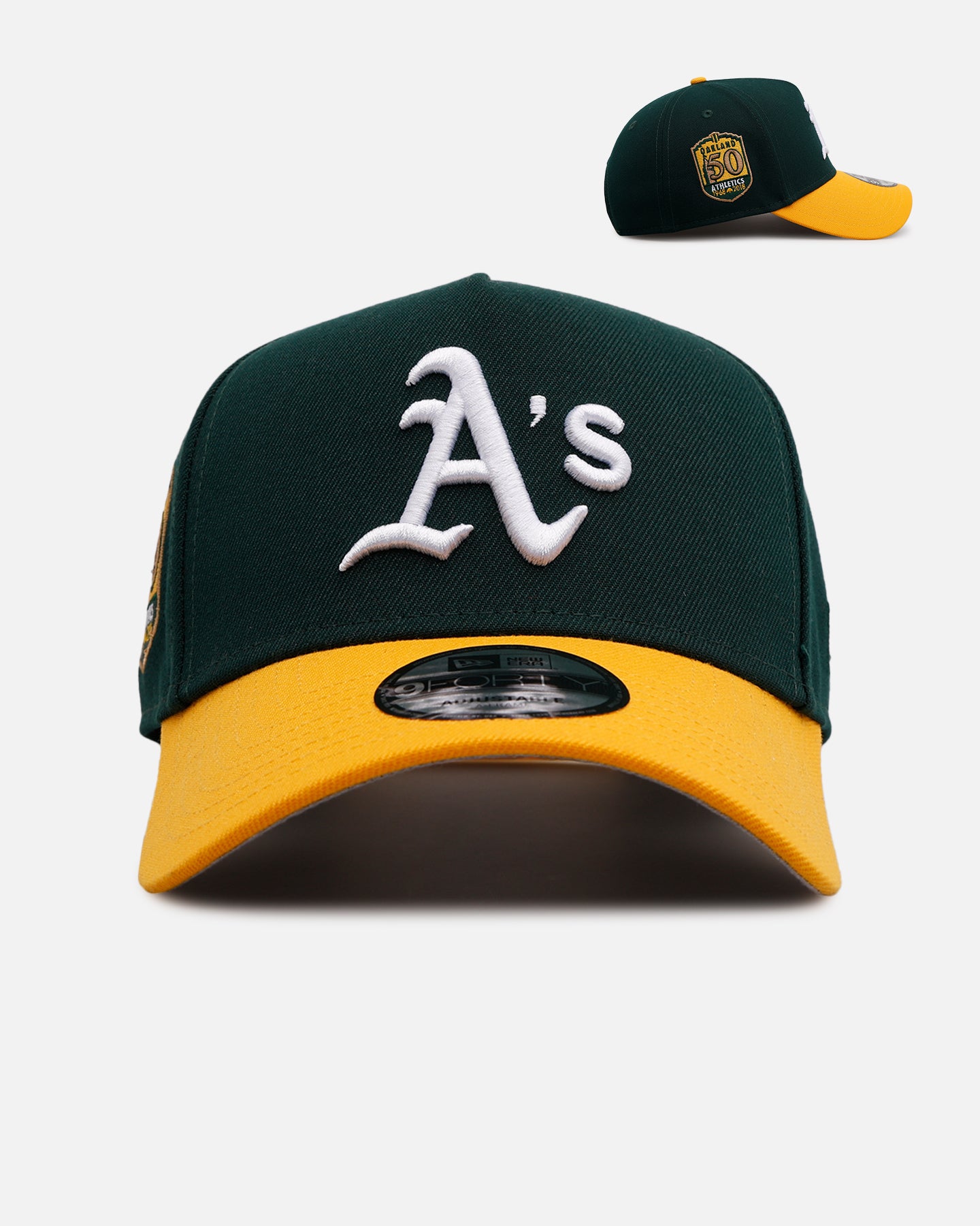 New Era Oakland Athletics 'Oakland Forever' 9FORTY A-Frame Snapback Green/Yellow、mySite、zt4zffjzw