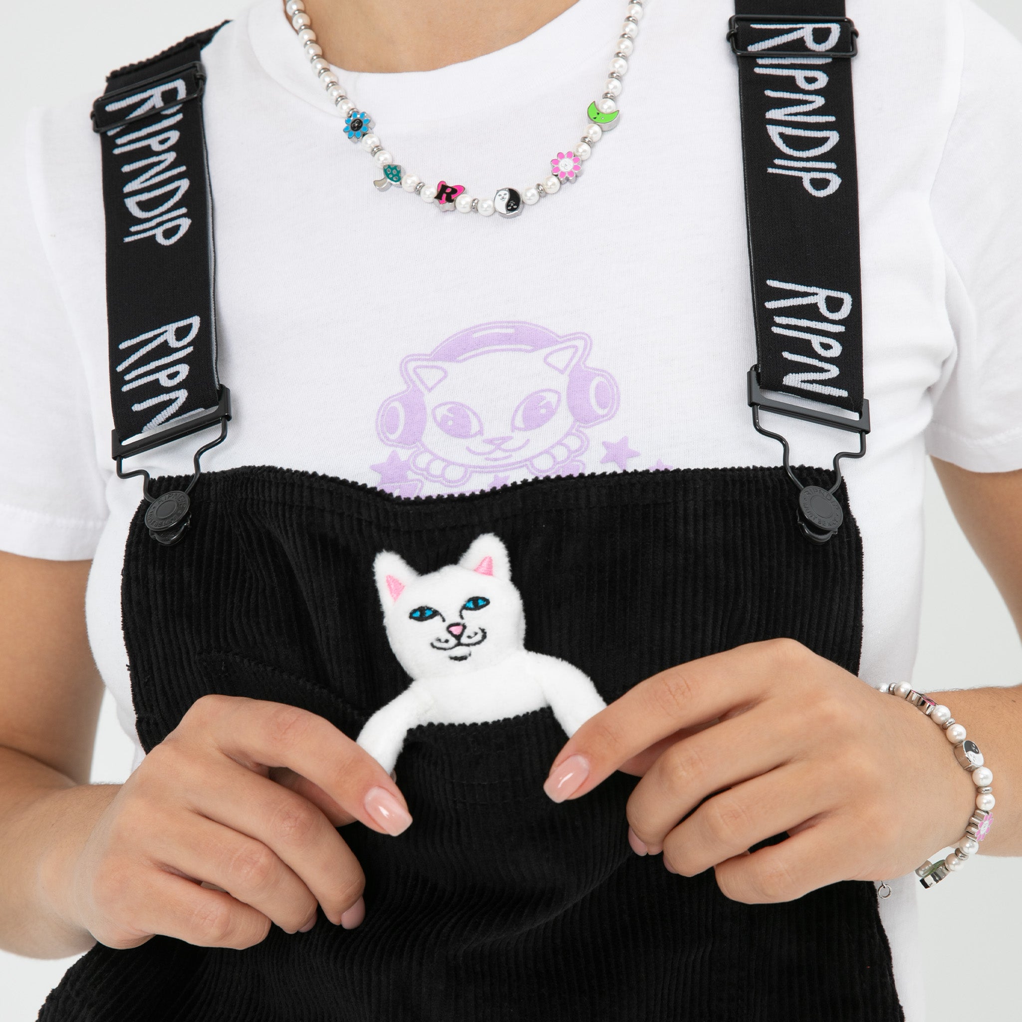  Nermy Buddy Corduroy Overalls (Black)、mySite、merchandisen