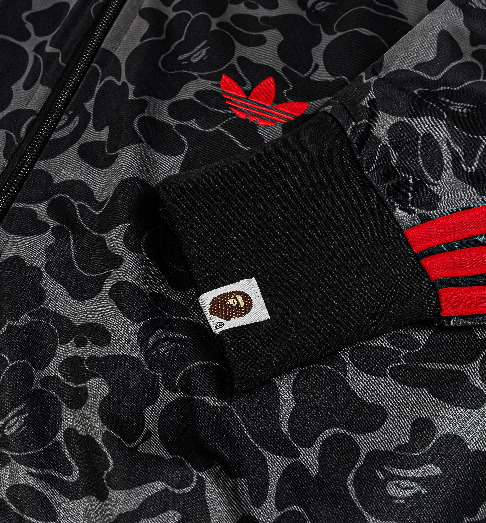 Bape x Adidas All Over Print Mens Track Top - Black、mySite、dreamappss