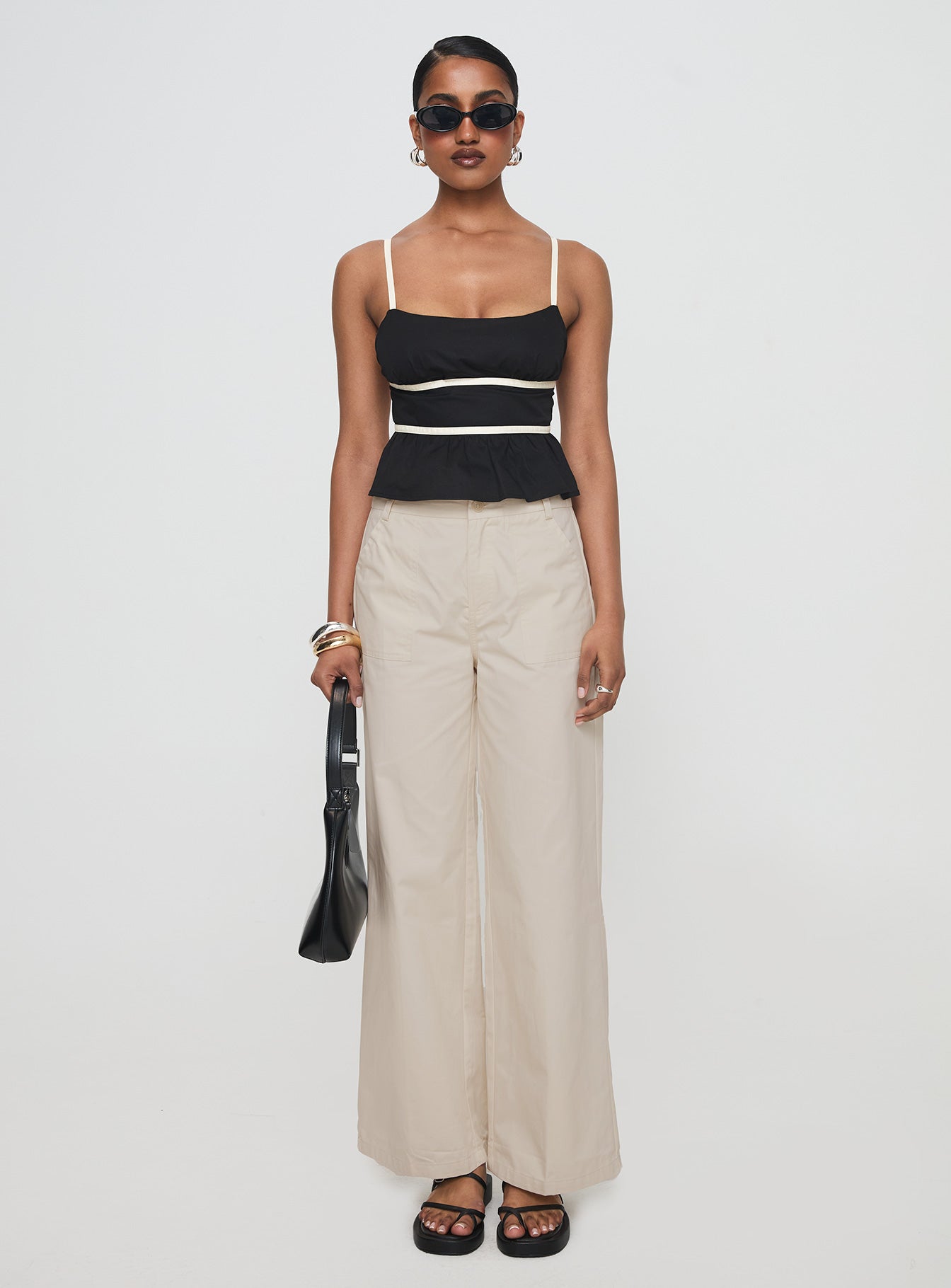 Daxon Top Black / Cream、mySite、solidvoid