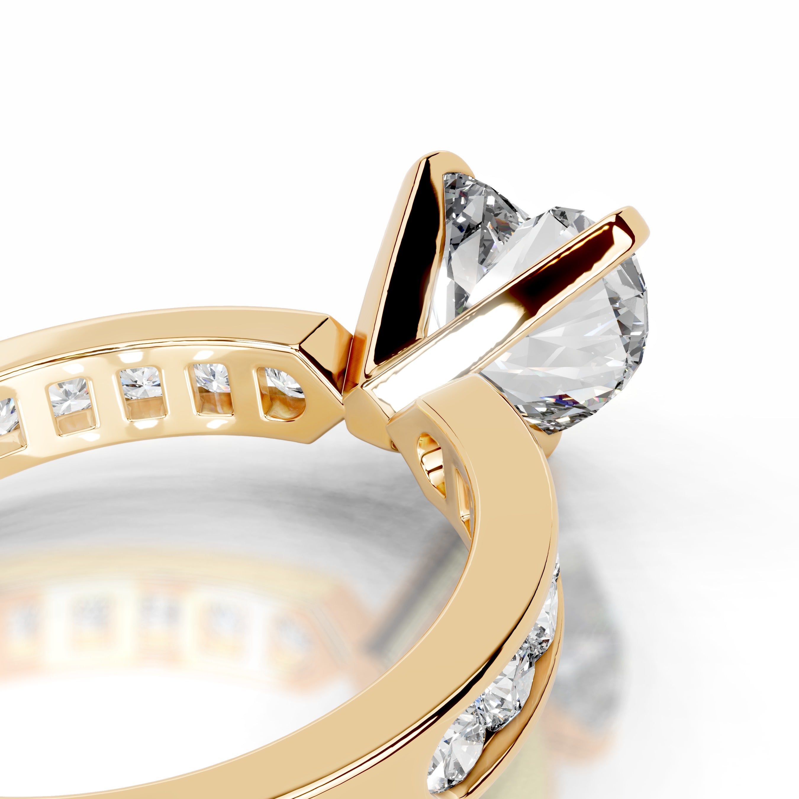 Giselle Lab Grown Diamond Ring - 18K Yellow Gold、mySite、hinf8tx79