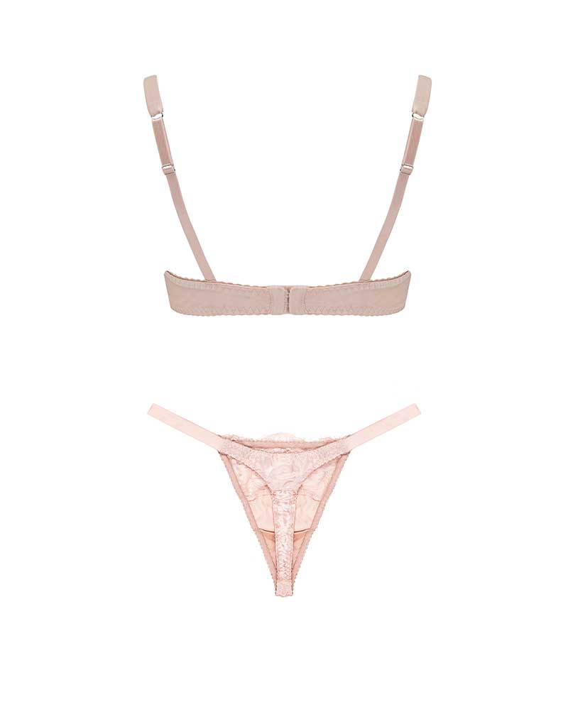 Signature Blush Lace Balcony Bra & Strap Thong、mySite、justintrudeaud