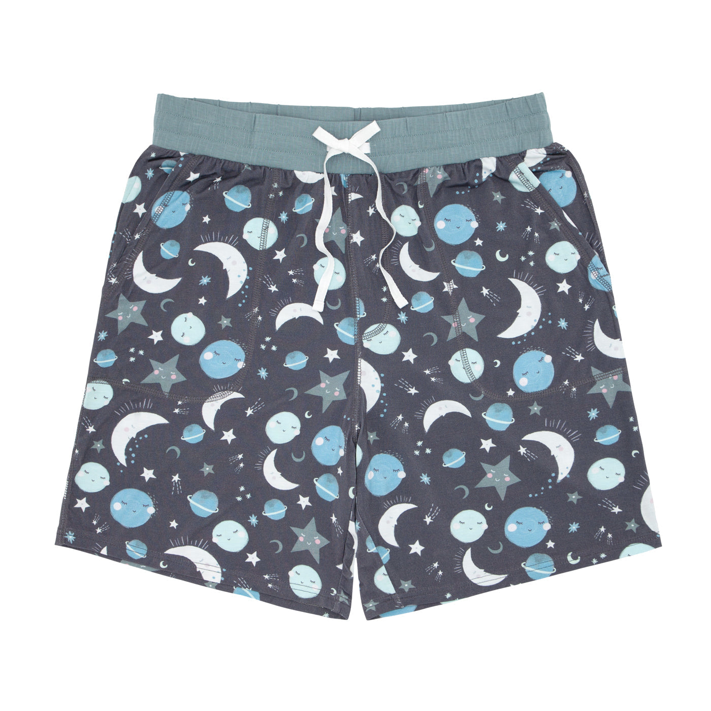  Blue To the Moon & Back Men's Bamboo Viscose Pajama Shorts、mySite、layawaytickets