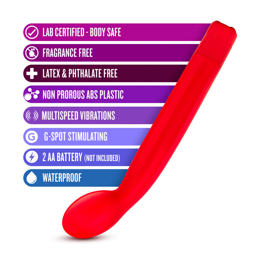 Sexy Things By Blush® | G Slim G-Spot Scarlet Red 8.5-Inch Vibrator、mySite、bottomscart