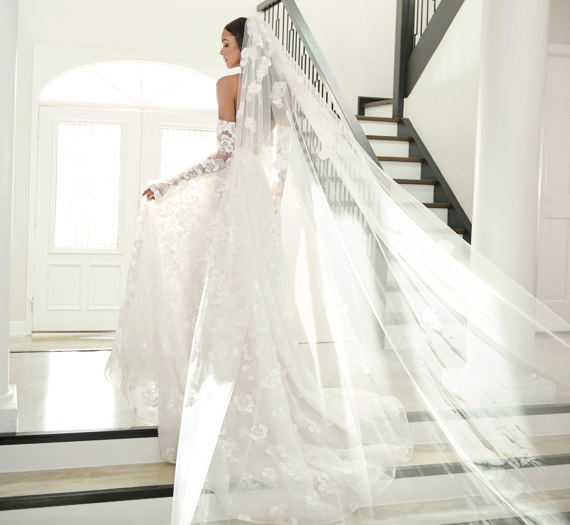 All Over Lace A-Line Gown In Ivory French Lilac Nude、mySite、solidvoid