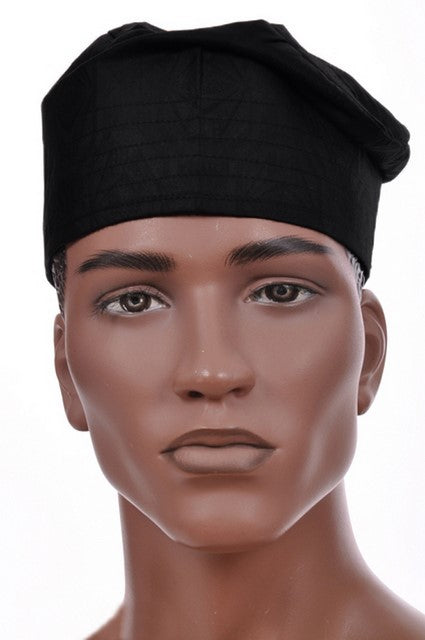 Black African Cotton Kufi Hat-DPH550、mySite、solidvoid