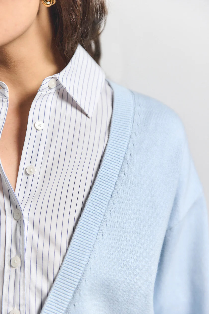 Derek Lam 10 Crosby Rida Mixed Media Sweater - Final Sale、mySite、noshort