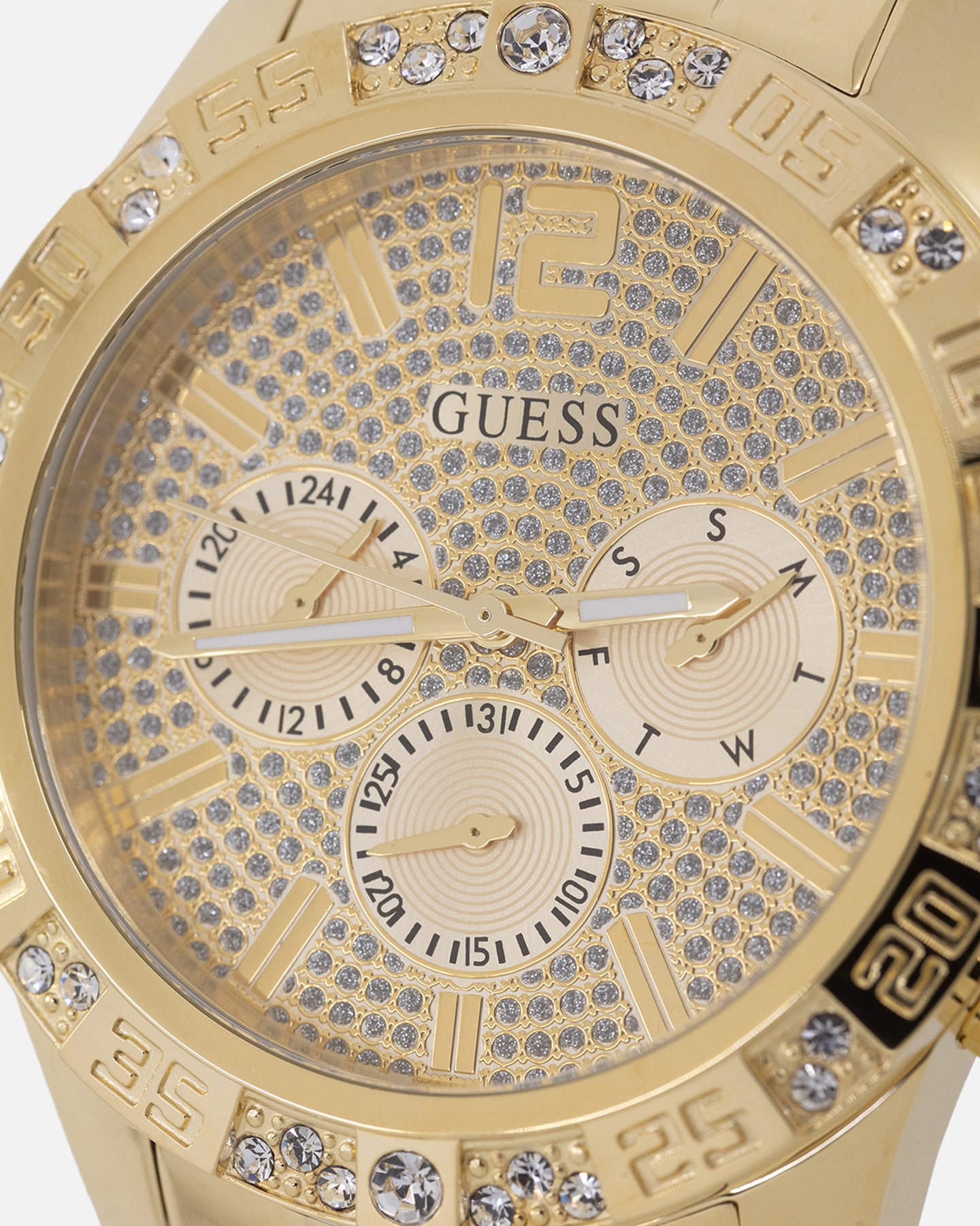 Guess Mainline Majestic Crystal Gold Bracelet Watch Gold、mySite、zt4zffjzw