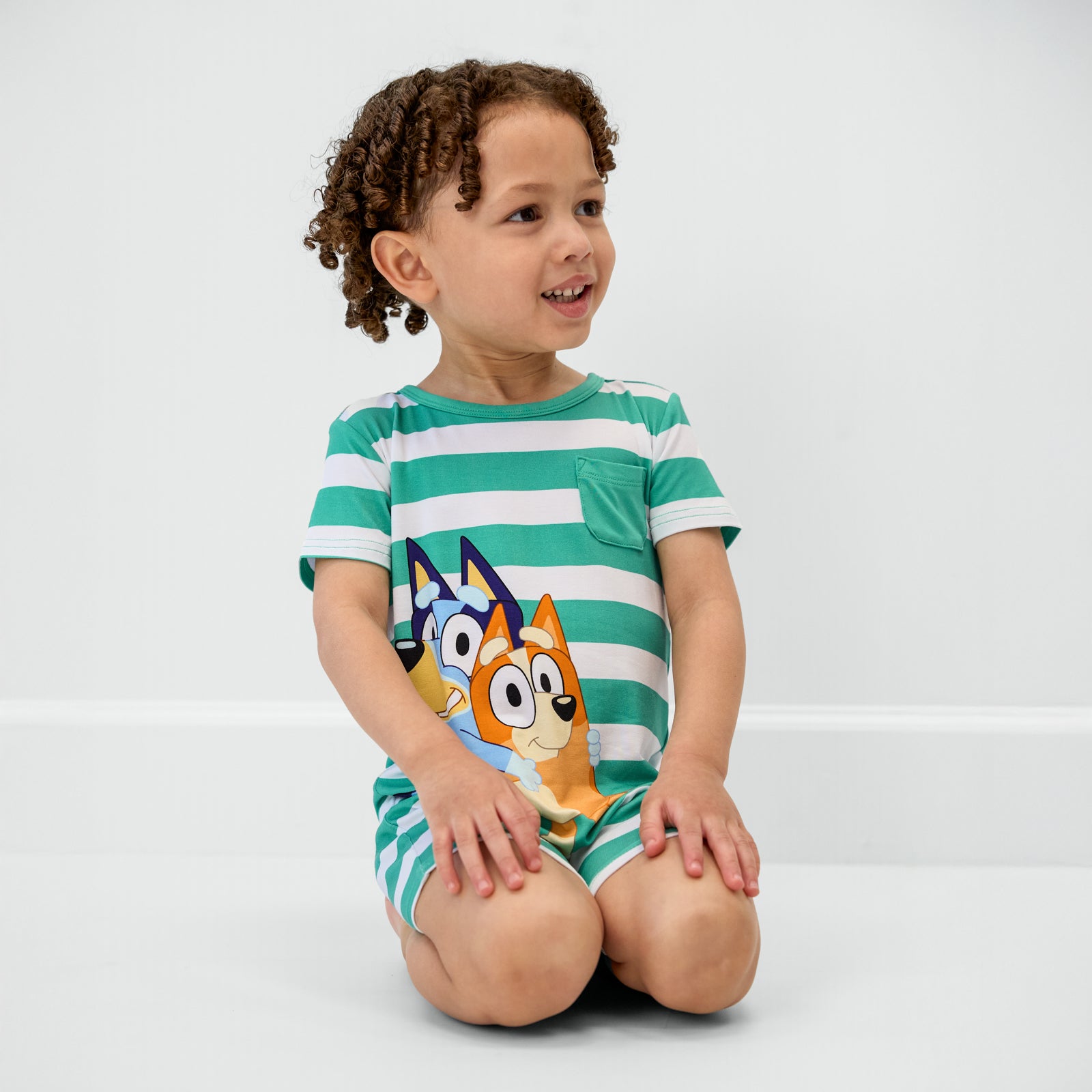 Bluey & Bingo Pocket Shorty Romper、mySite、g9winljtr