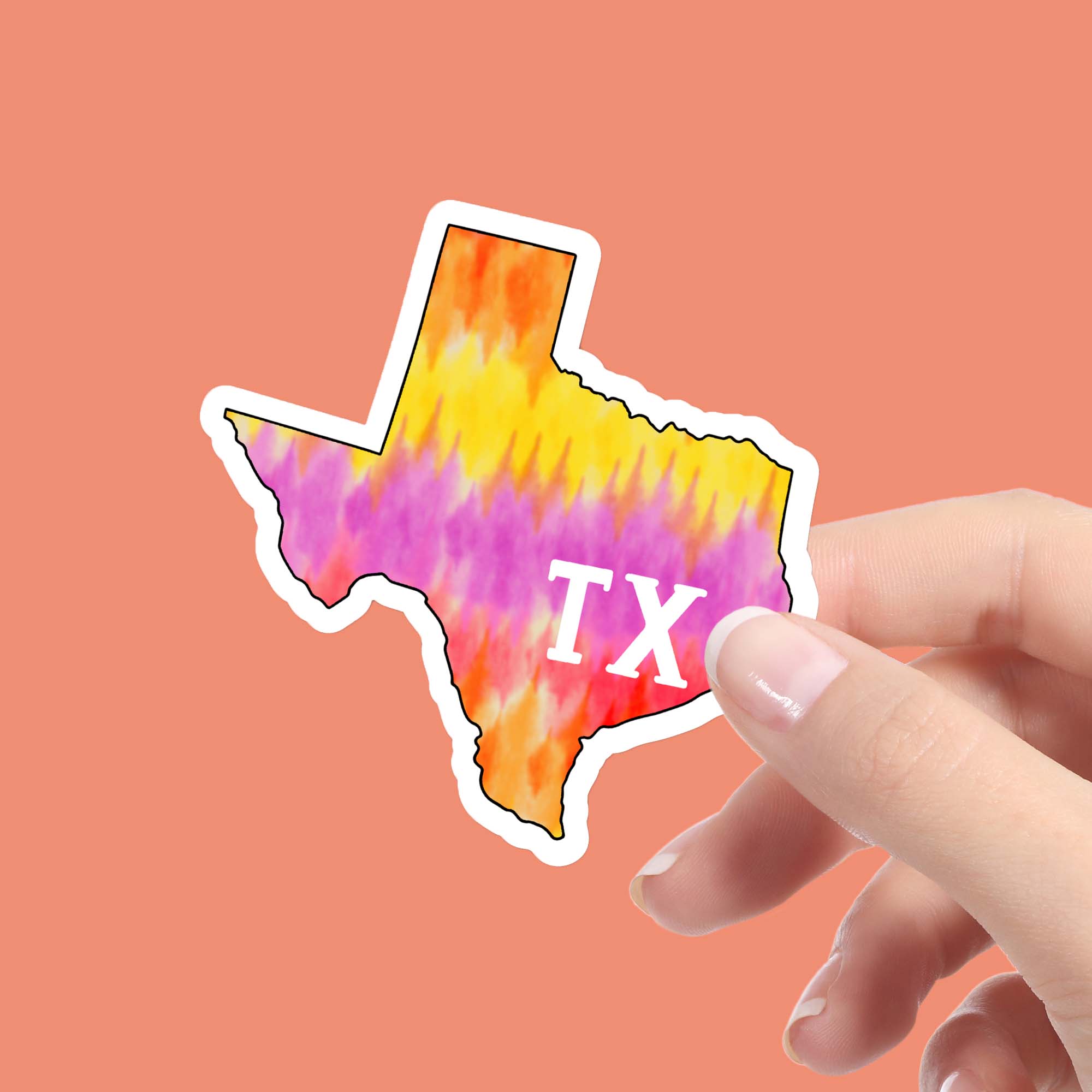  Texas Tie Dye Stripes Sticker、mySite、elrpsem3k