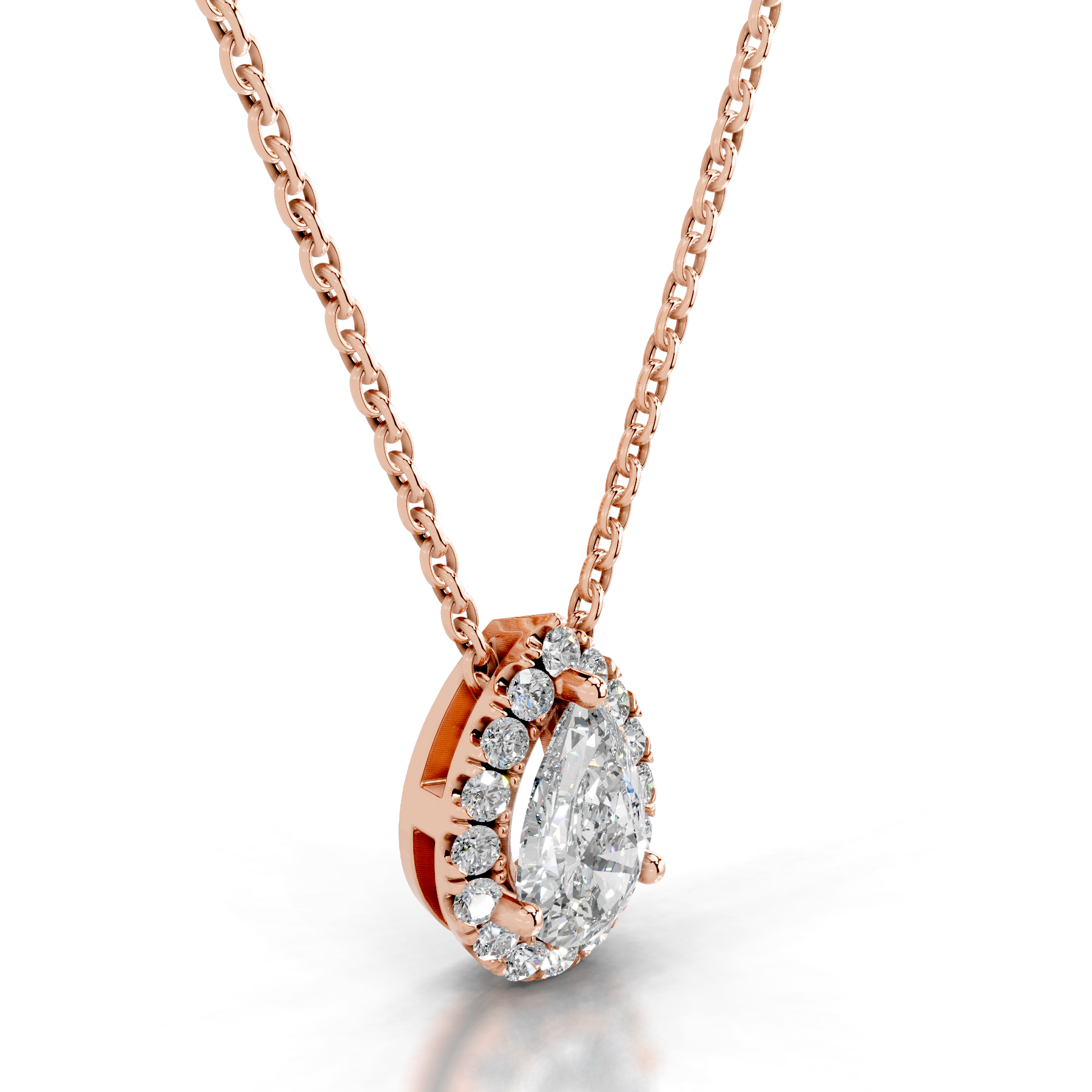 Petit Chantal Lab Grown Diamond Pendant -14K Rose Gold、mySite、hinf8tx79