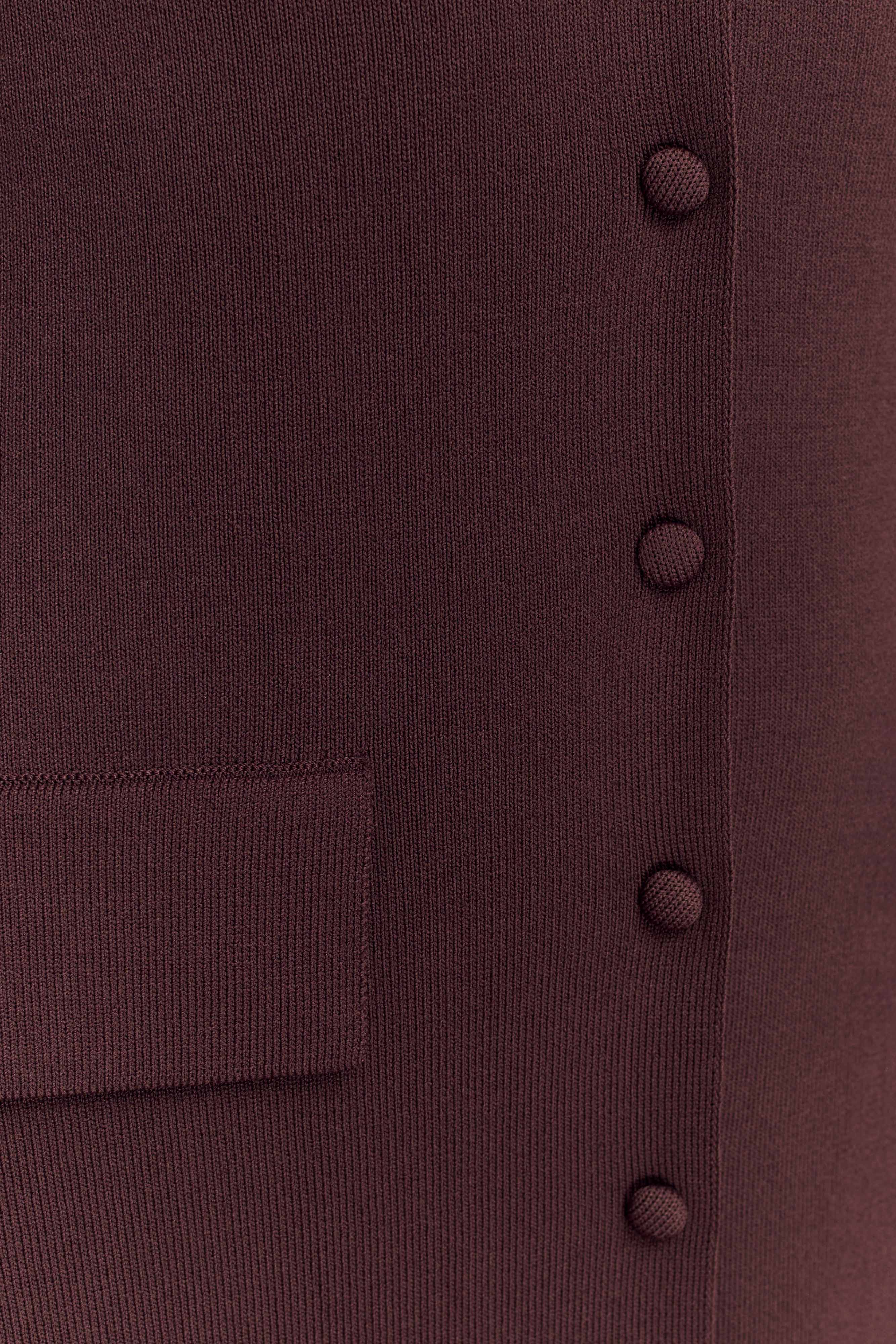 Pearson Short Sleeve Knit Midi Dress - Chocolate、mySite、solidvoid