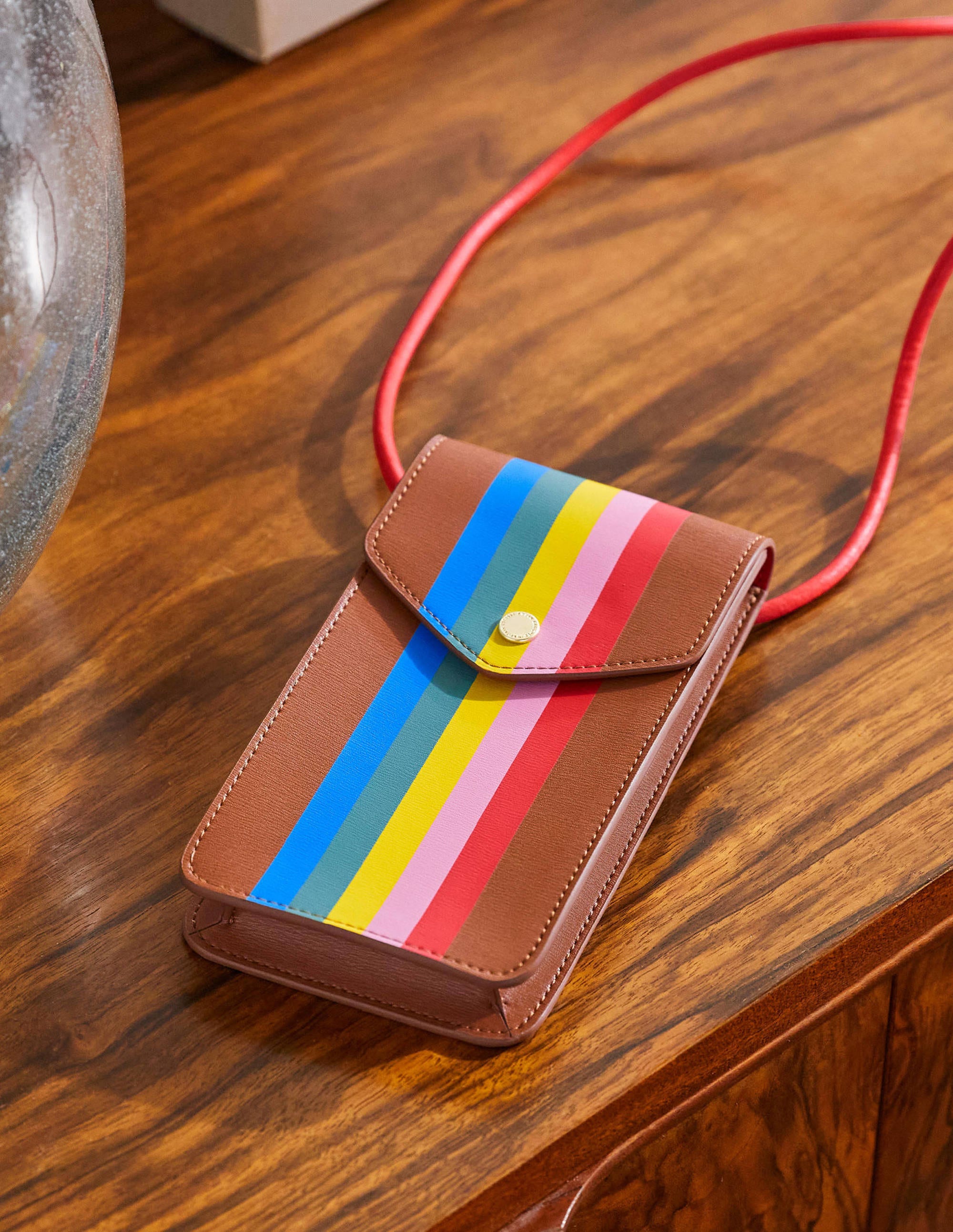  Crossbody Phone Bag-Tan Multi Stripe、mySite、ashleygrahame