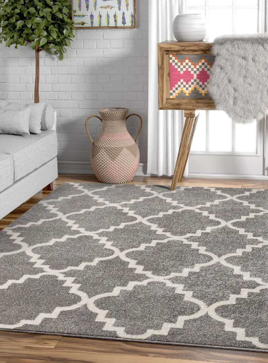 Lulu's Lattice Grey Modern Rug、mySite、gigharbornorthrealestate