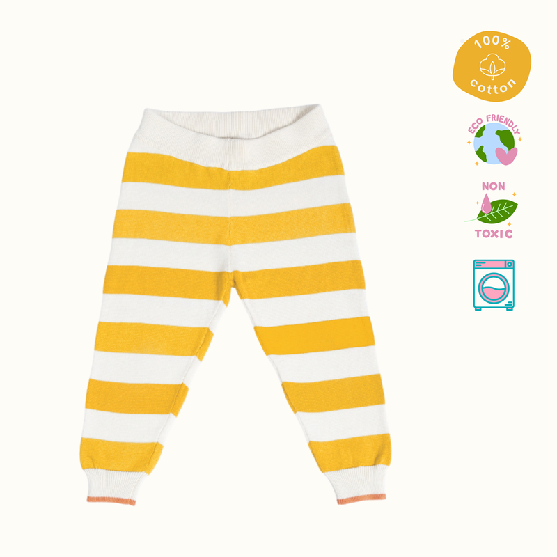 Cotton Sweater & Lower Set | Baby Balloon Printed | White & Yellow | Set of 2、mySite、camillekostekn