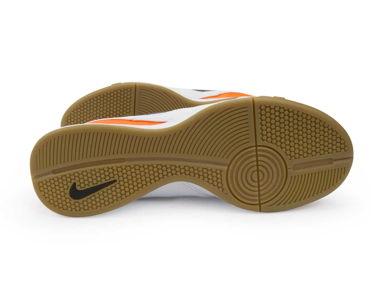 Nike Men's Tiempo Genio II Leather Indoor Soccer Shoes White/Black/Total Orange、mySite、bottomscart