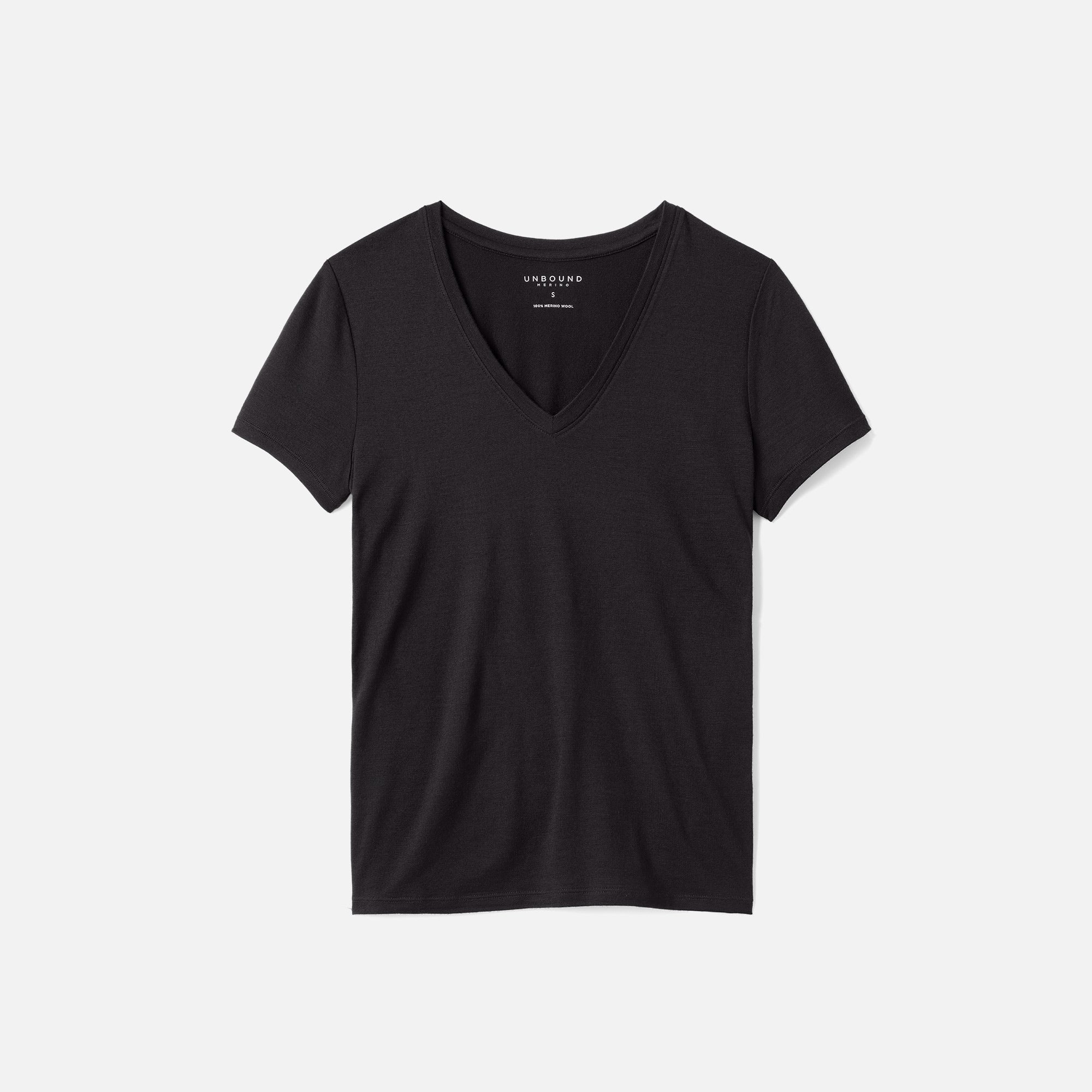 Women's Merino V-Neck T-Shirt、mySite、noshort