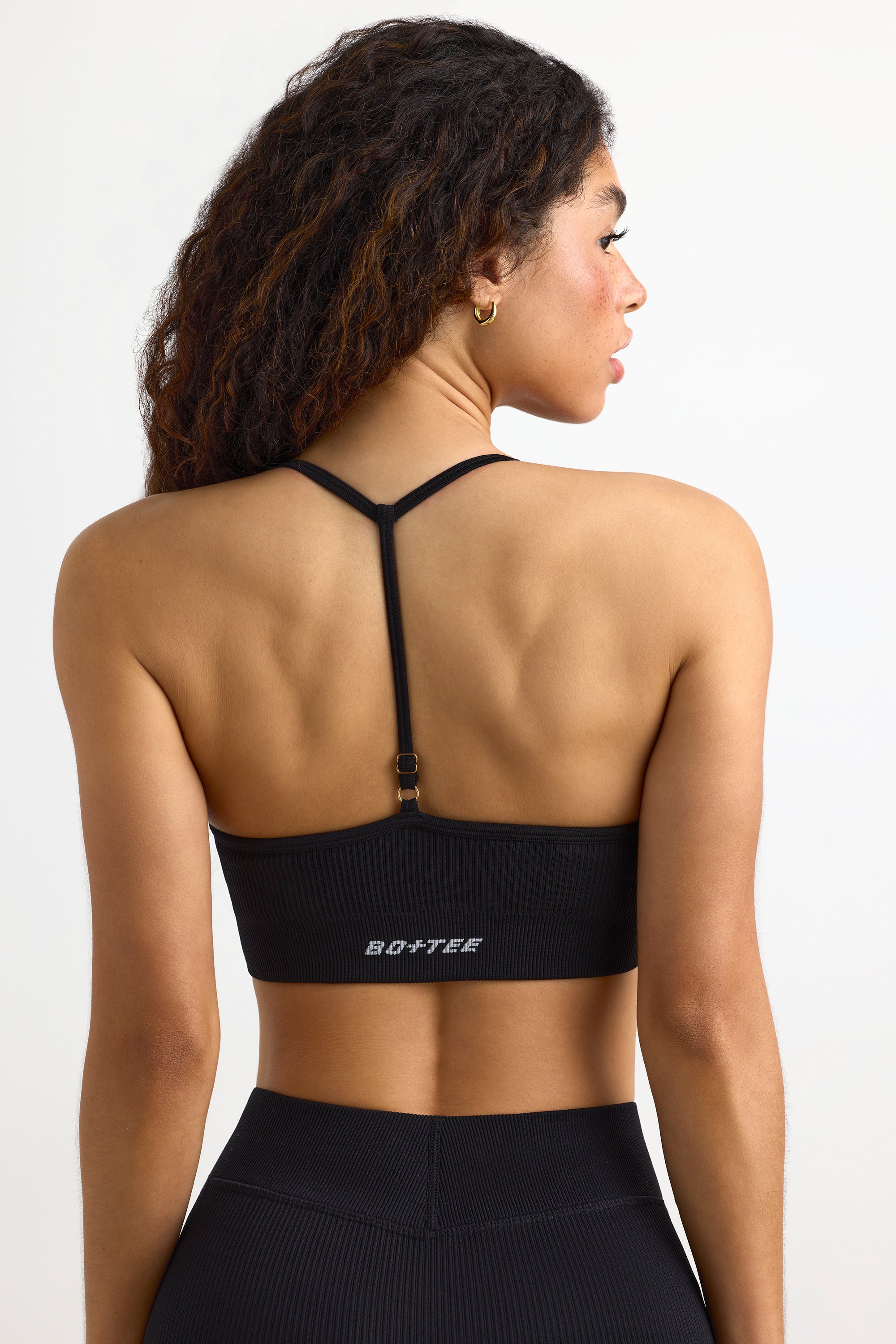FlexiRib Y-Back Sports Bra in Black、mySite、solidvoid