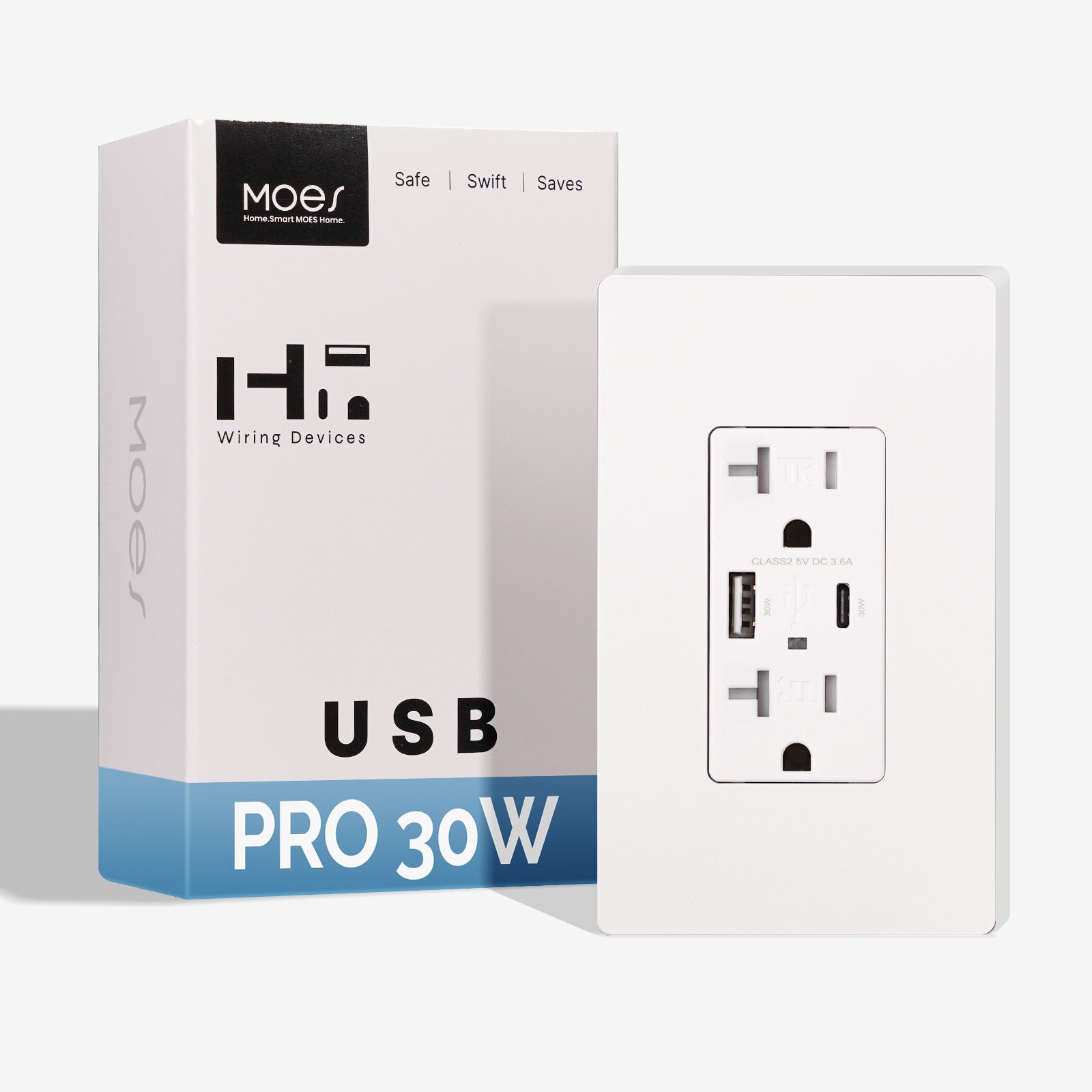 MOES 30W Power Delivery USB C Wall Electrical Outlet 20 Amp、mySite、fannypackpong