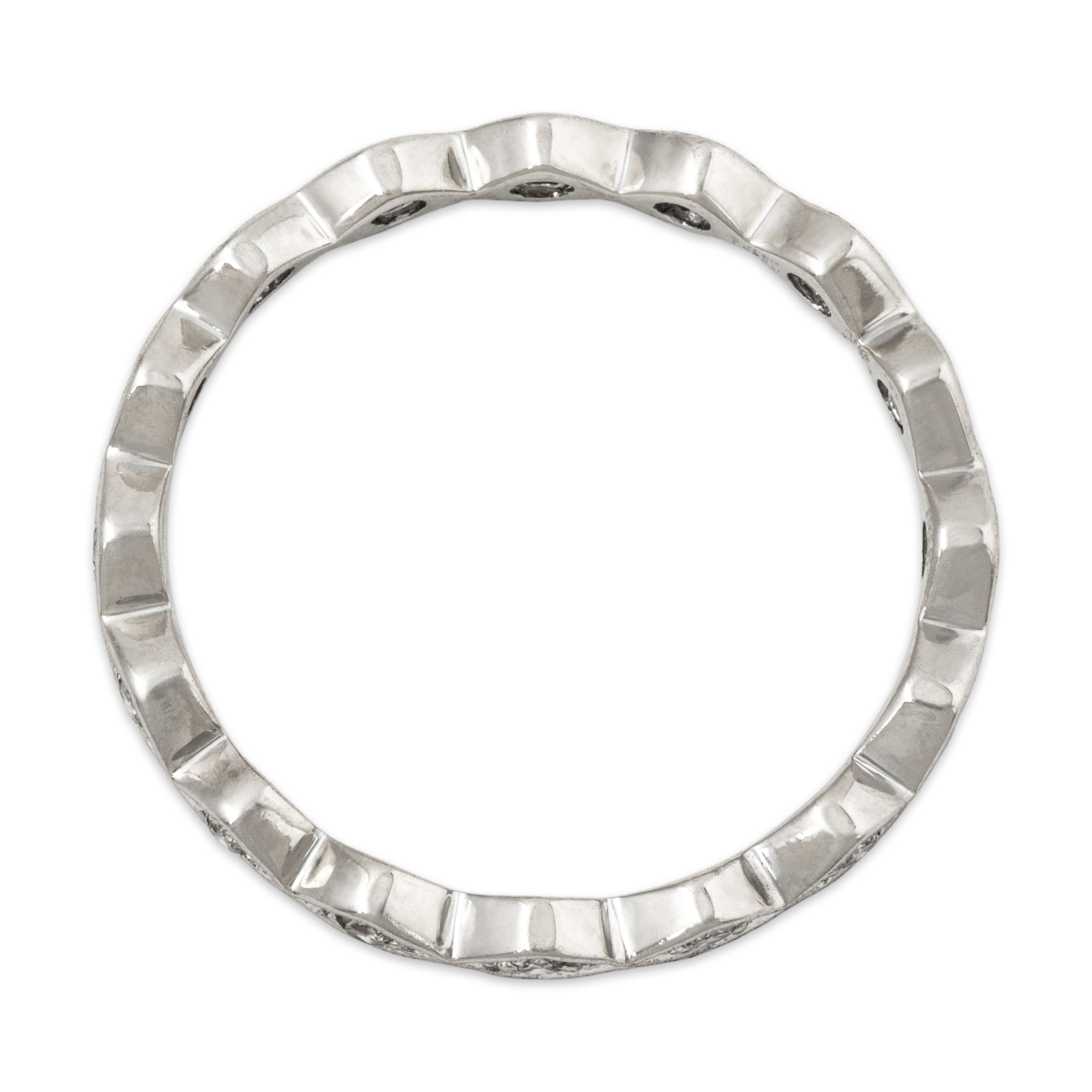 Vintage 14k White Gold Diamond Eternity Band Ring 9.00、mySite、hinf8tx79