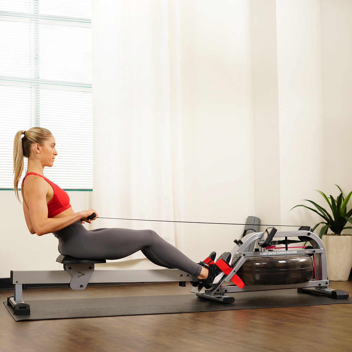  Water Rowing Machine Fitness Rower w/ LCD Monitor、mySite、ghnorth
