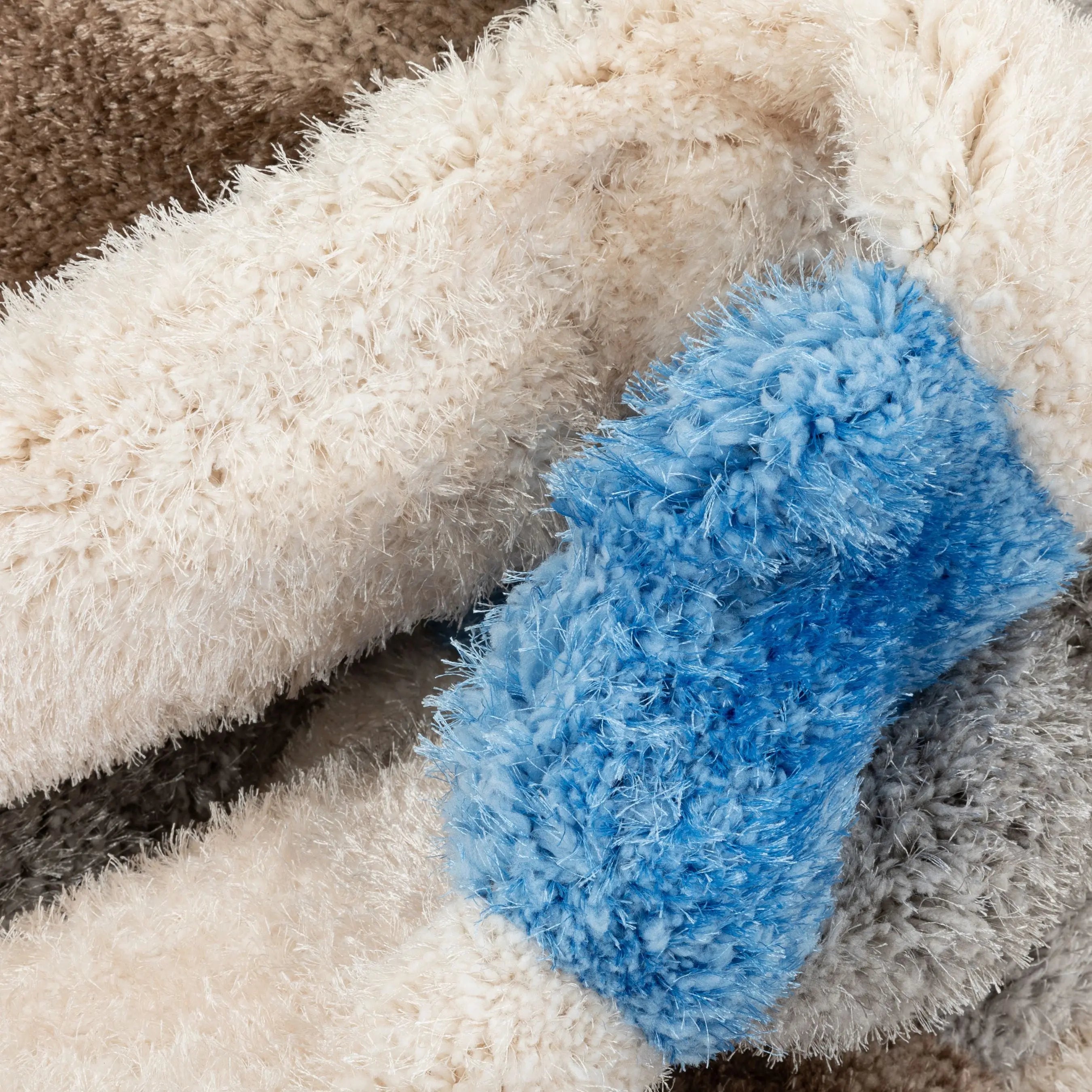 Escondido Modern Geometric Boxes Shag Light Blue 3D Textured Thick & Soft Shag Rug、mySite、gigharbornorthrealestate