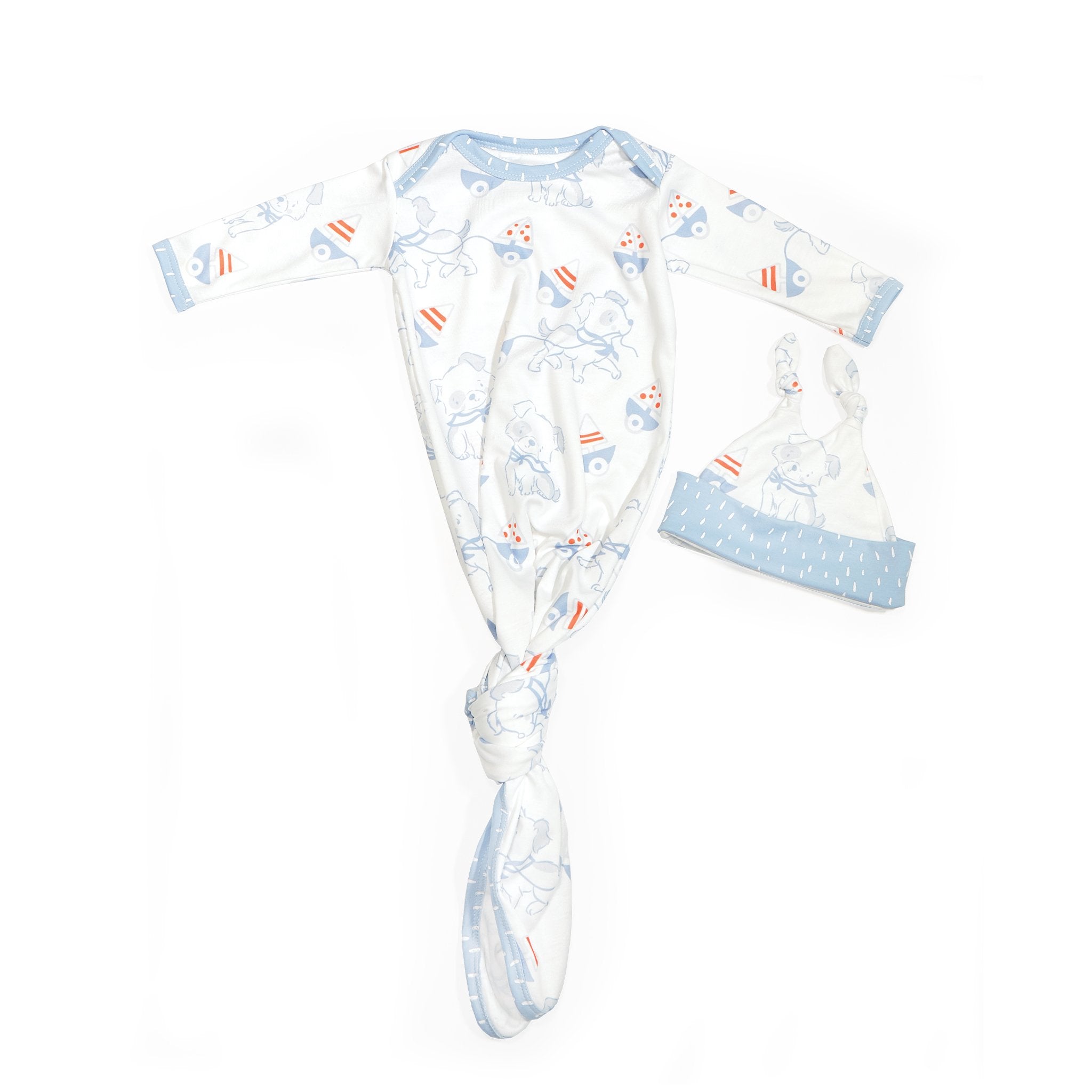 RETIRED - Newborn Ahoy Knotty Gown and Hat Set、mySite、g9winljtr