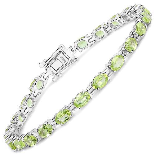 Green Peridot Bracelet in Affordable Sterling Silver, 7.25 9.03ctw、mySite、g9winljtr