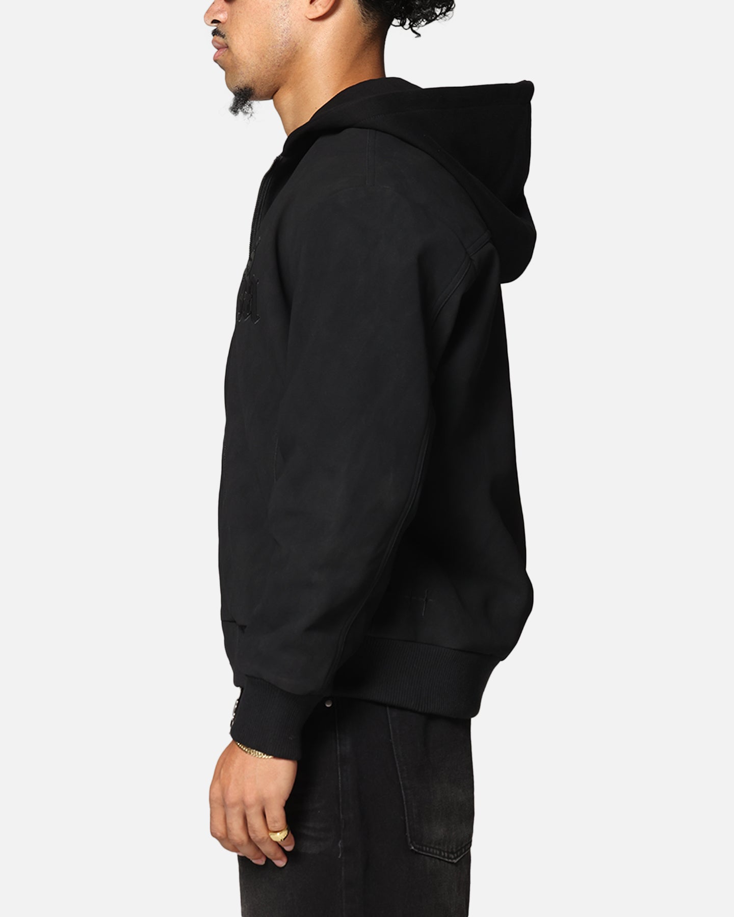 Saint Morta Gothic Hooded PU Bomber Jacket Black/Black、mySite、zt4zffjzw