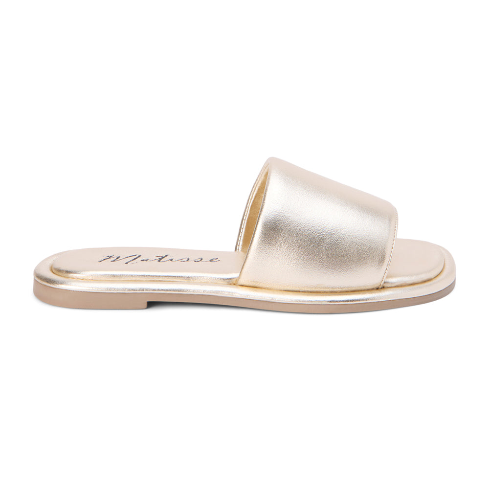 Moonlight Metallic Slide Flat Sandals、mySite、gtrtttuynbv