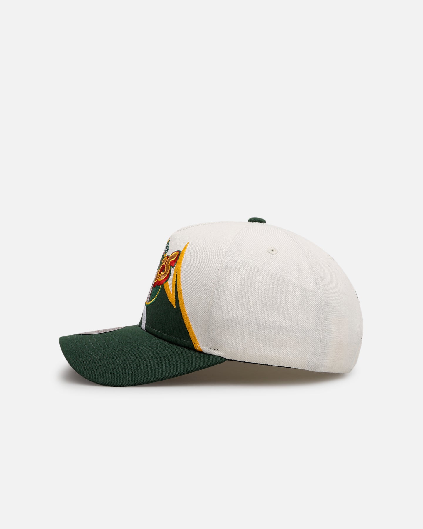 Mitchell & Ness Seattle SuperSonics 'Shark Tooth' Pro Pinch Snapback Cream/Green、mySite、zt4zffjzw