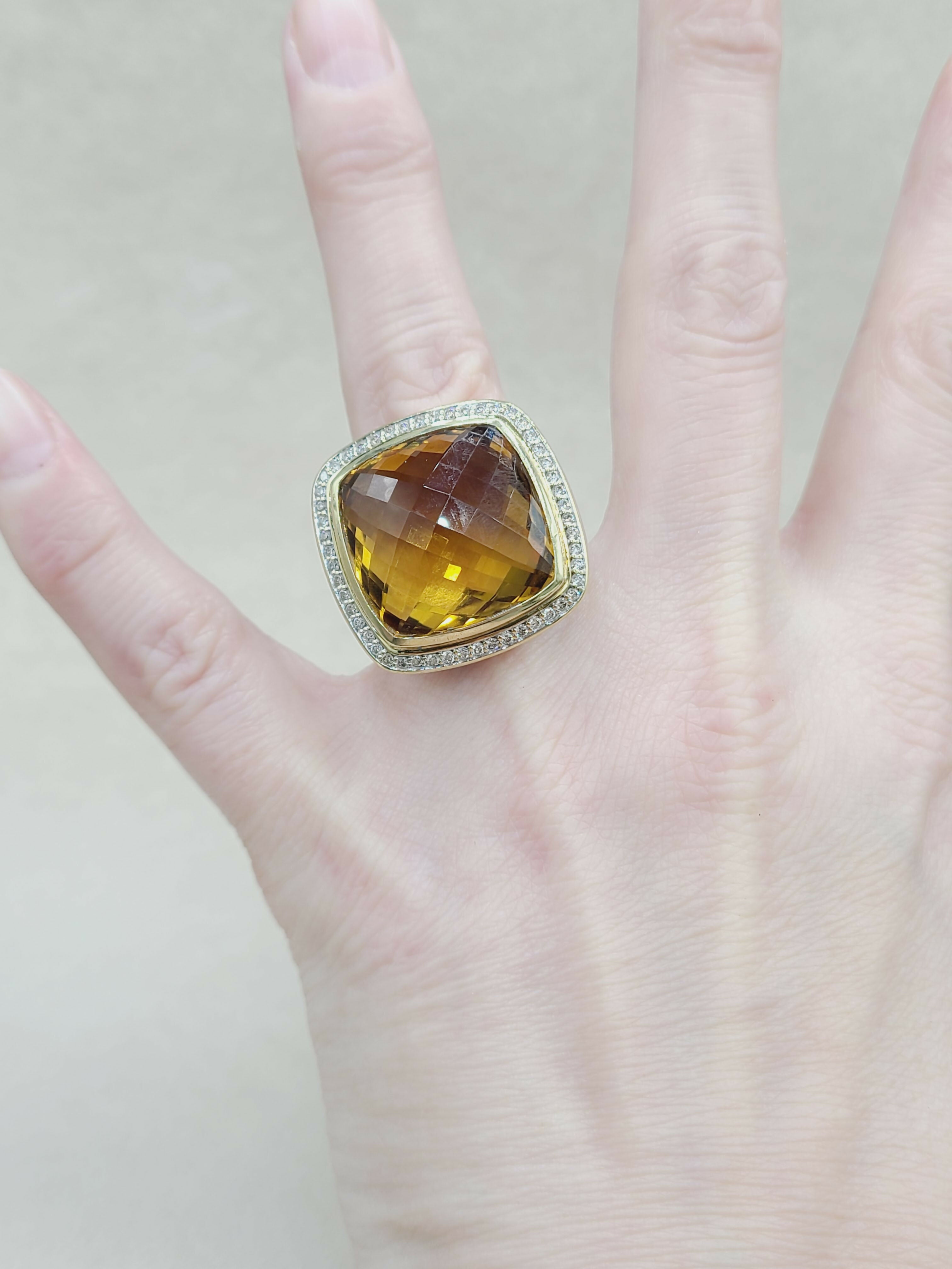 David Yurman Albion Ring 20mm Citrine & Diamonds、mySite、hinf8tx79