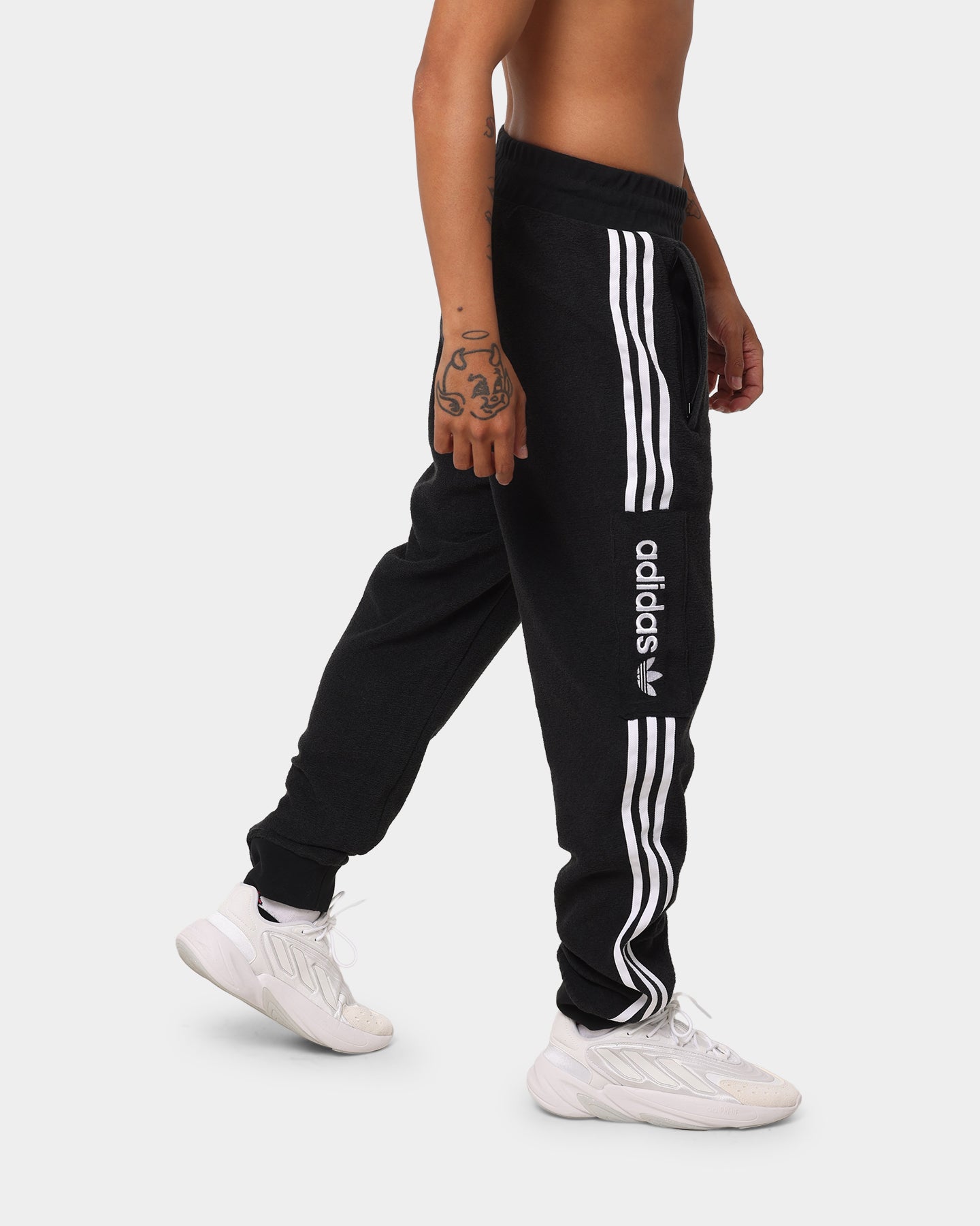 Adidas Comfort 3 Stripe Track Pants Black/White、mySite、zt4zffjzw