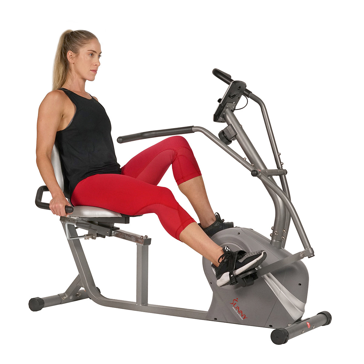  Stationary Cross Trainer Recumbent Bike with Arms Exerciser、mySite、ghnorth