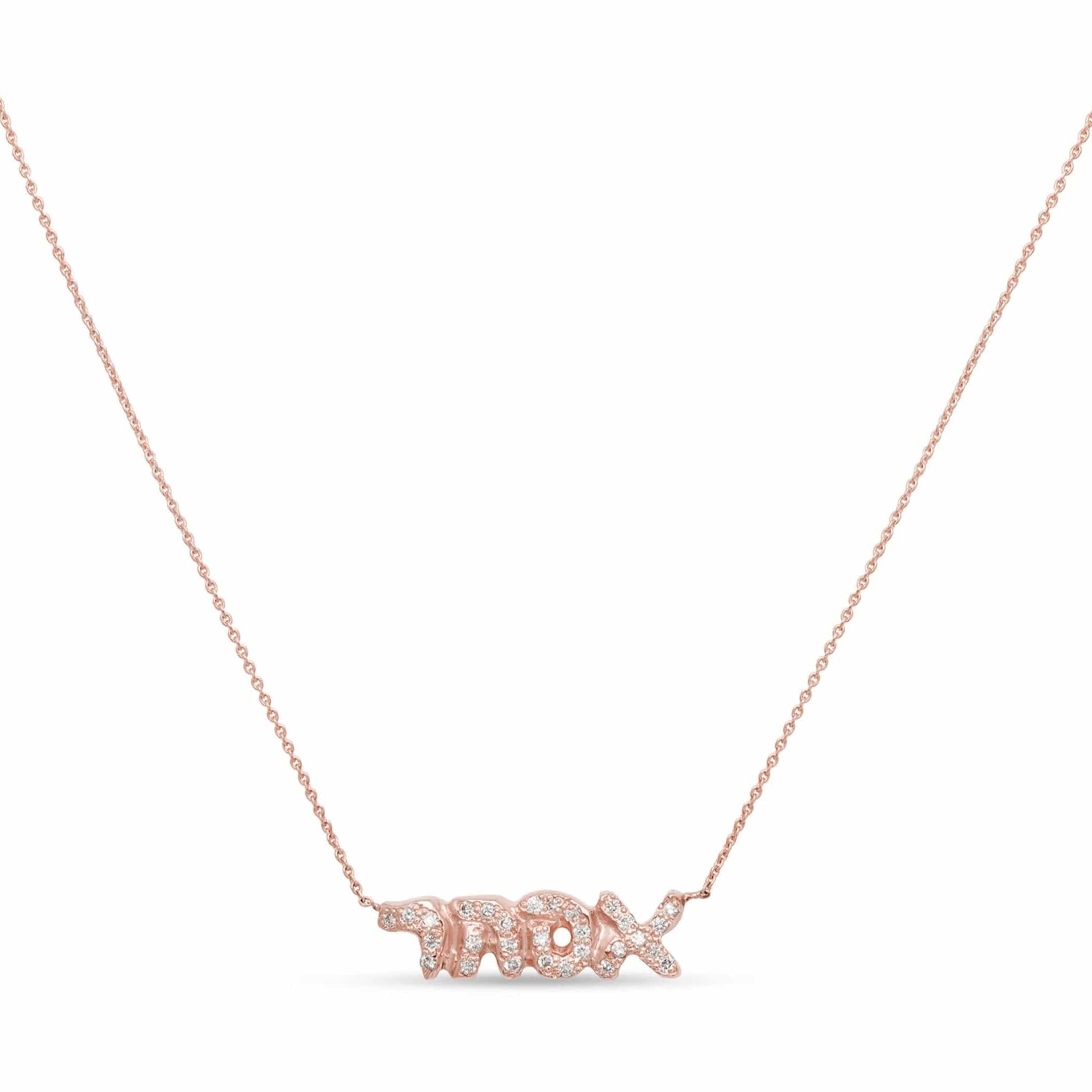 Diamond Hebrew Name Necklace by Elisa Solomon - 14k Yellow, White or Rose Gold、mySite、topwebapps