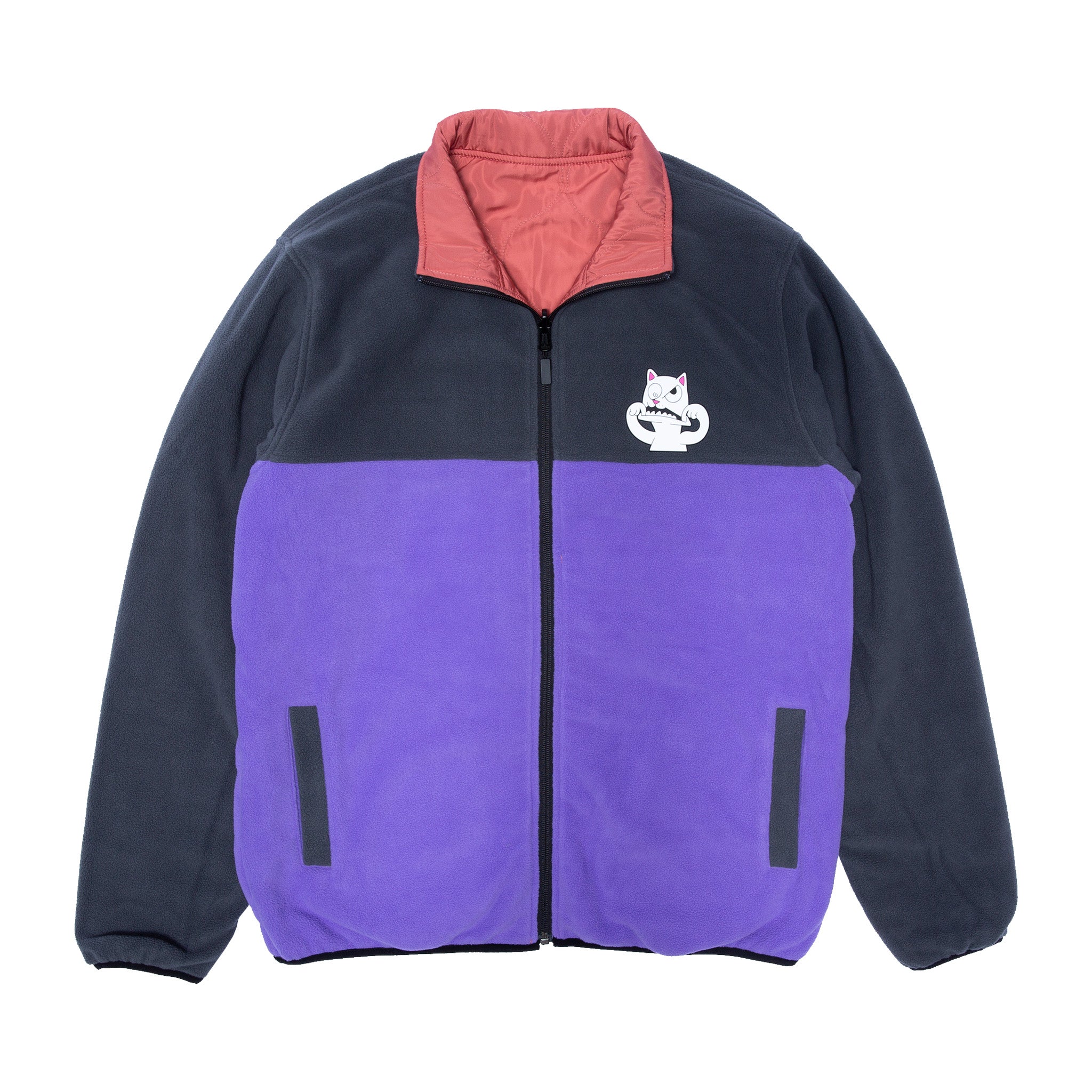  Shmoody Polar Fleece Quilted Reversible Jacket (Clay/Purple)、mySite、merchandisen