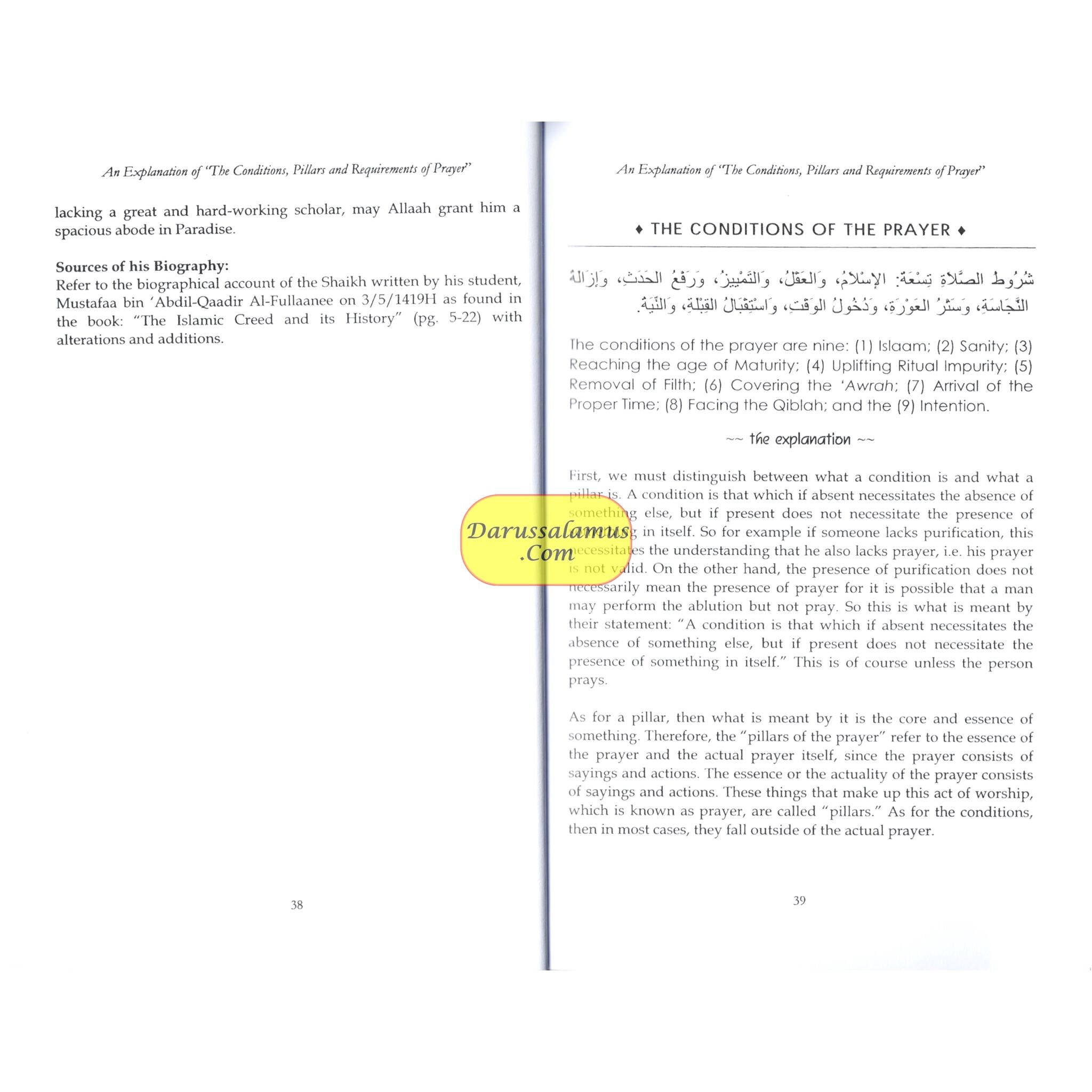 An Explanation of The Conditions Pillars and Requirements of Prayer By Imam Muhammad bin Abdil Wahhaab、mySite、topwebapps