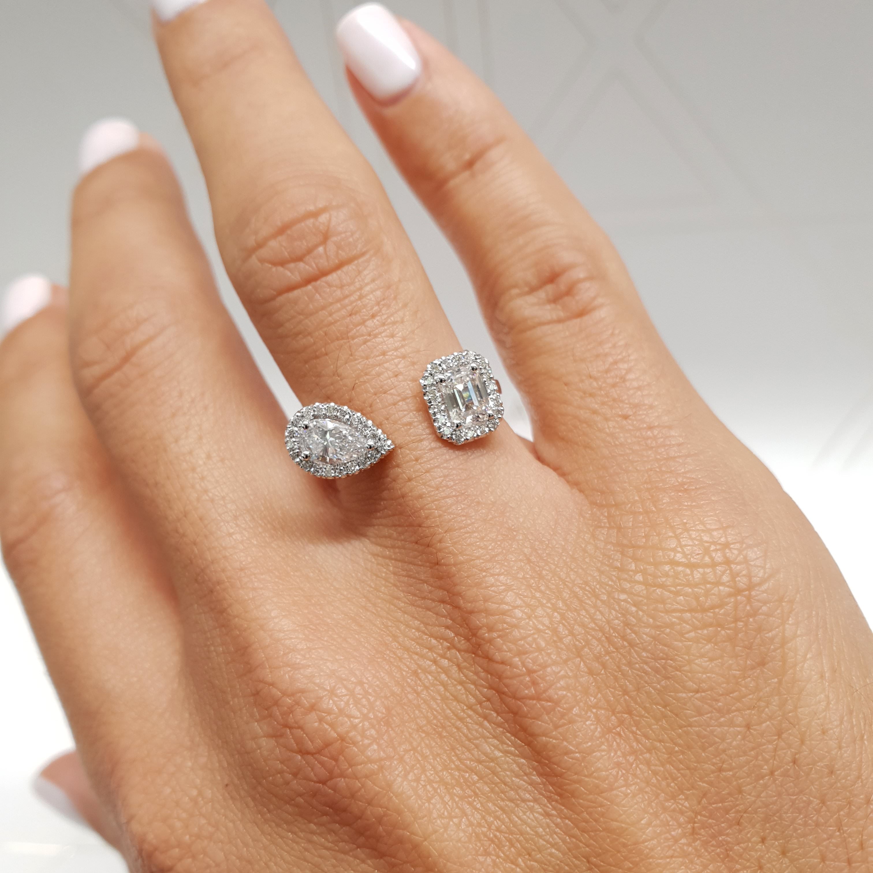 Edith Lab Grown Diamond Wedding Ring (1.2 Carat) -14K White Gold、mySite、hinf8tx79