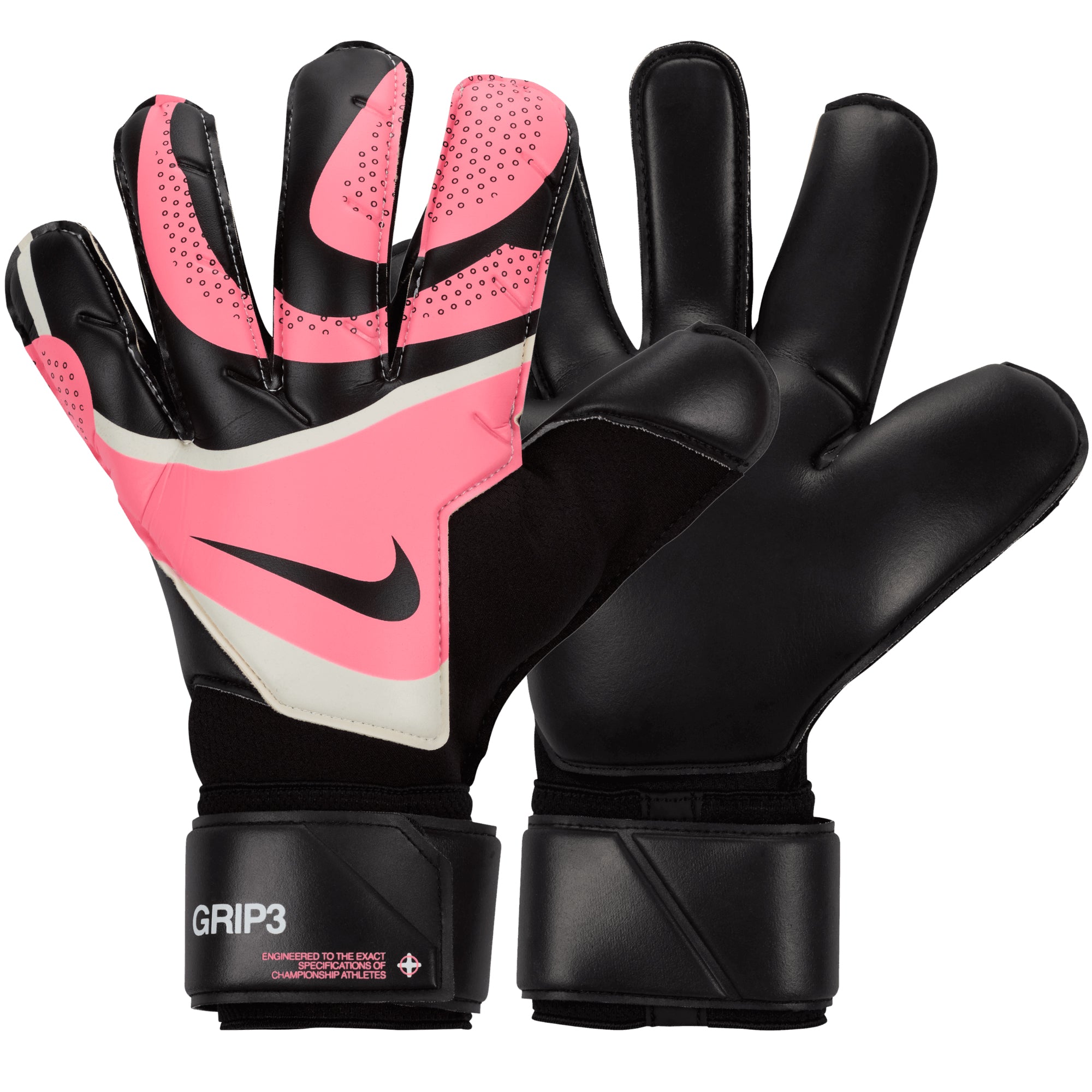 Nike Men's Grip 3 Goalkeeper Gloves Black/Pink、mySite、bottomscart
