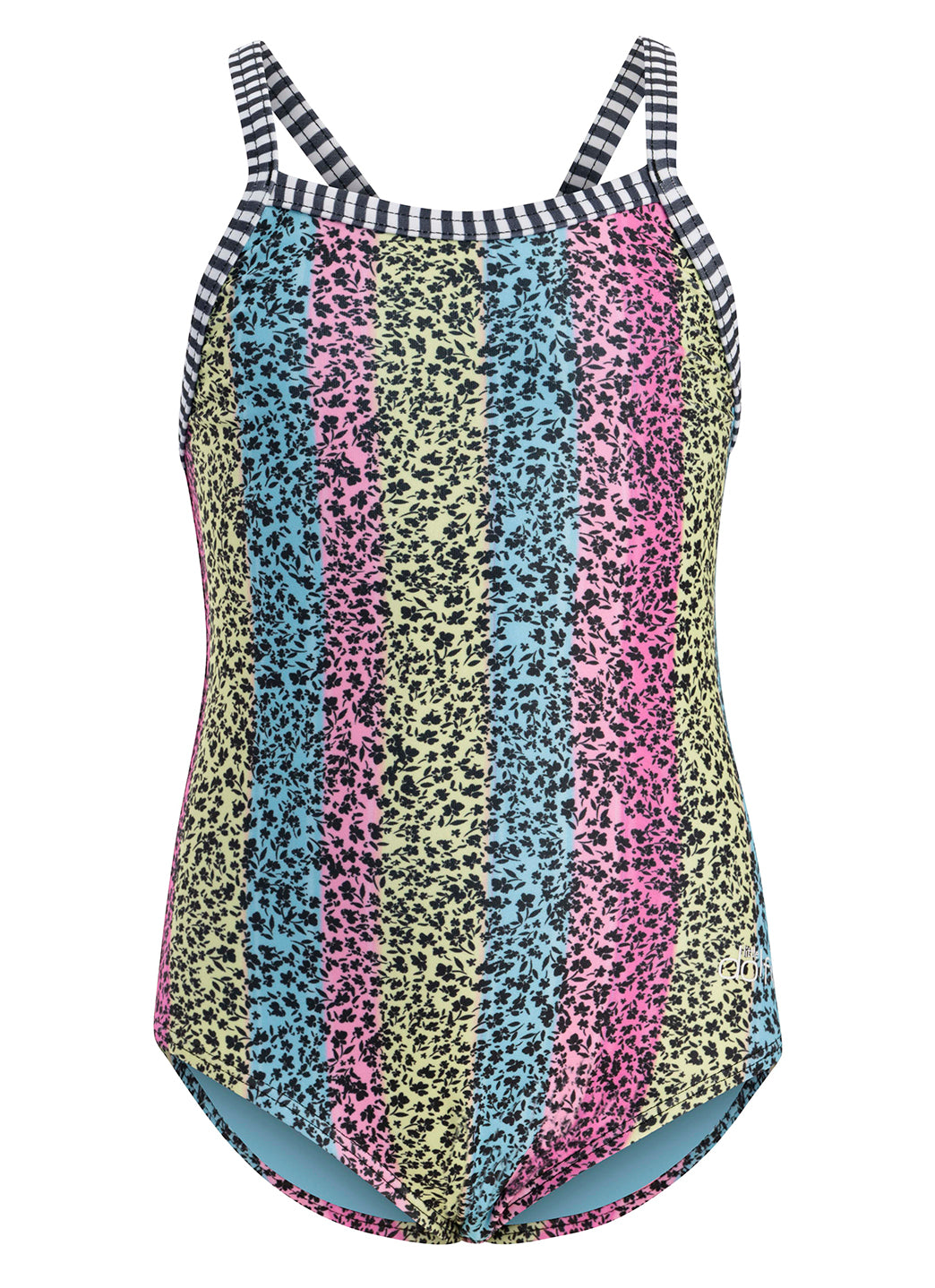 Dolfin Girls' Floret Print One Piece Swimsuit (Toddler, Little Kid)、mySite、noshort