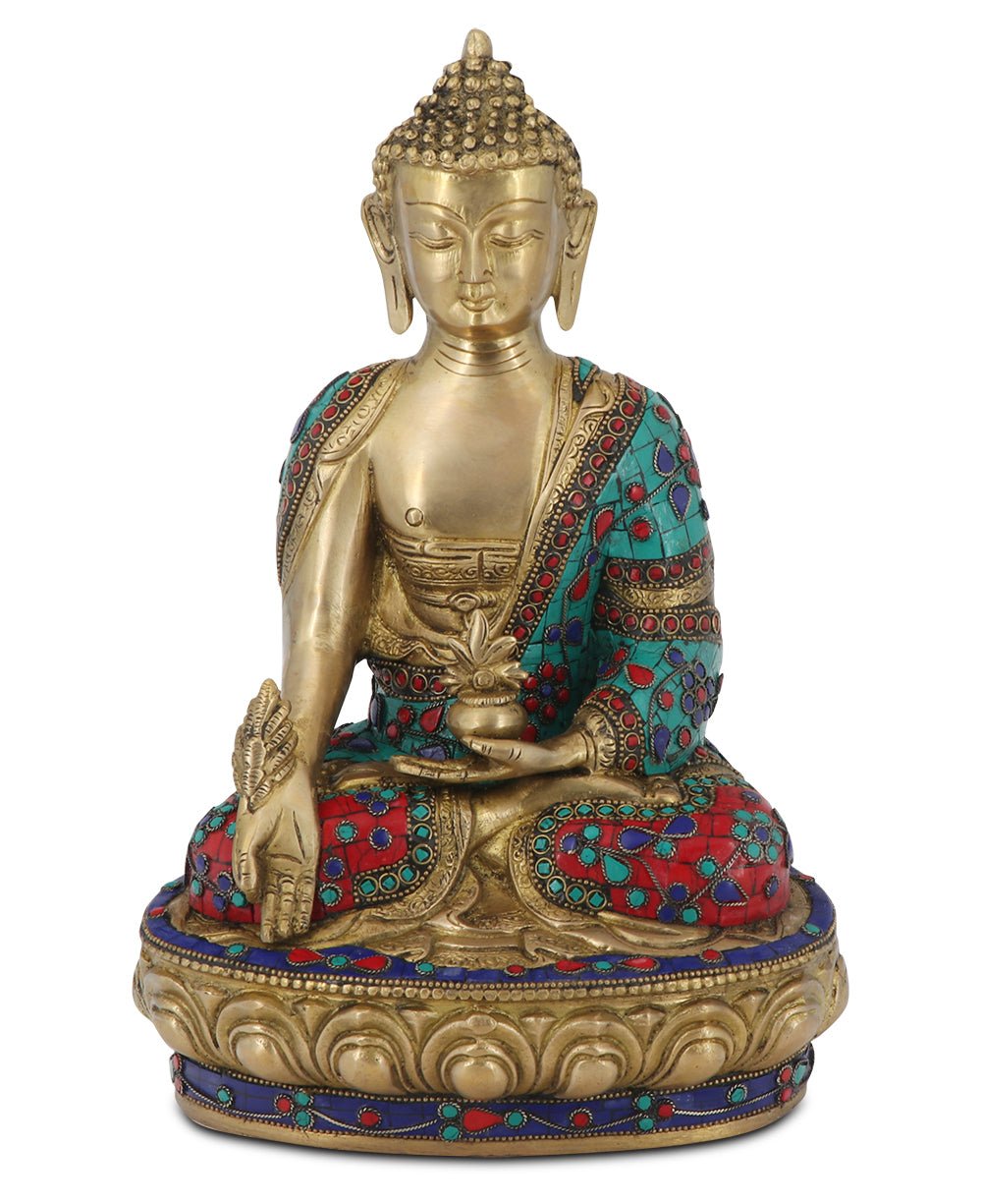 Colorful Brass Healing Medicine Buddha Statue、mySite、topwebapps