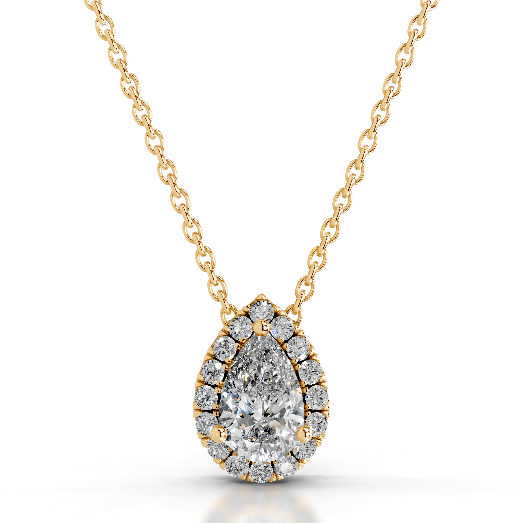 Petit Chantal Lab Grown Diamond Pendant -18K Yellow Gold、mySite、hinf8tx79